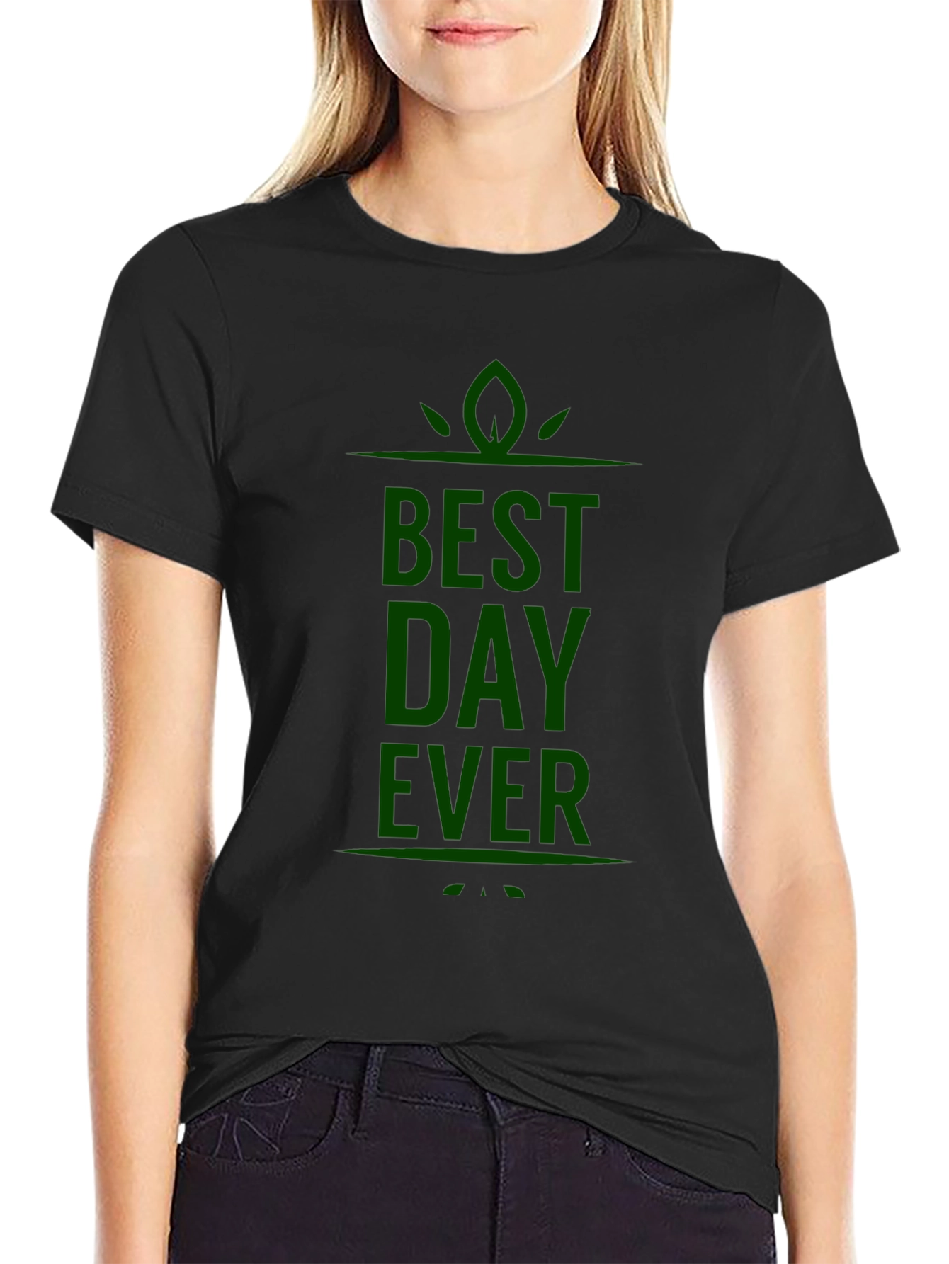 Best Day Ever T-Shirt - Black Cotton Graphic Tee