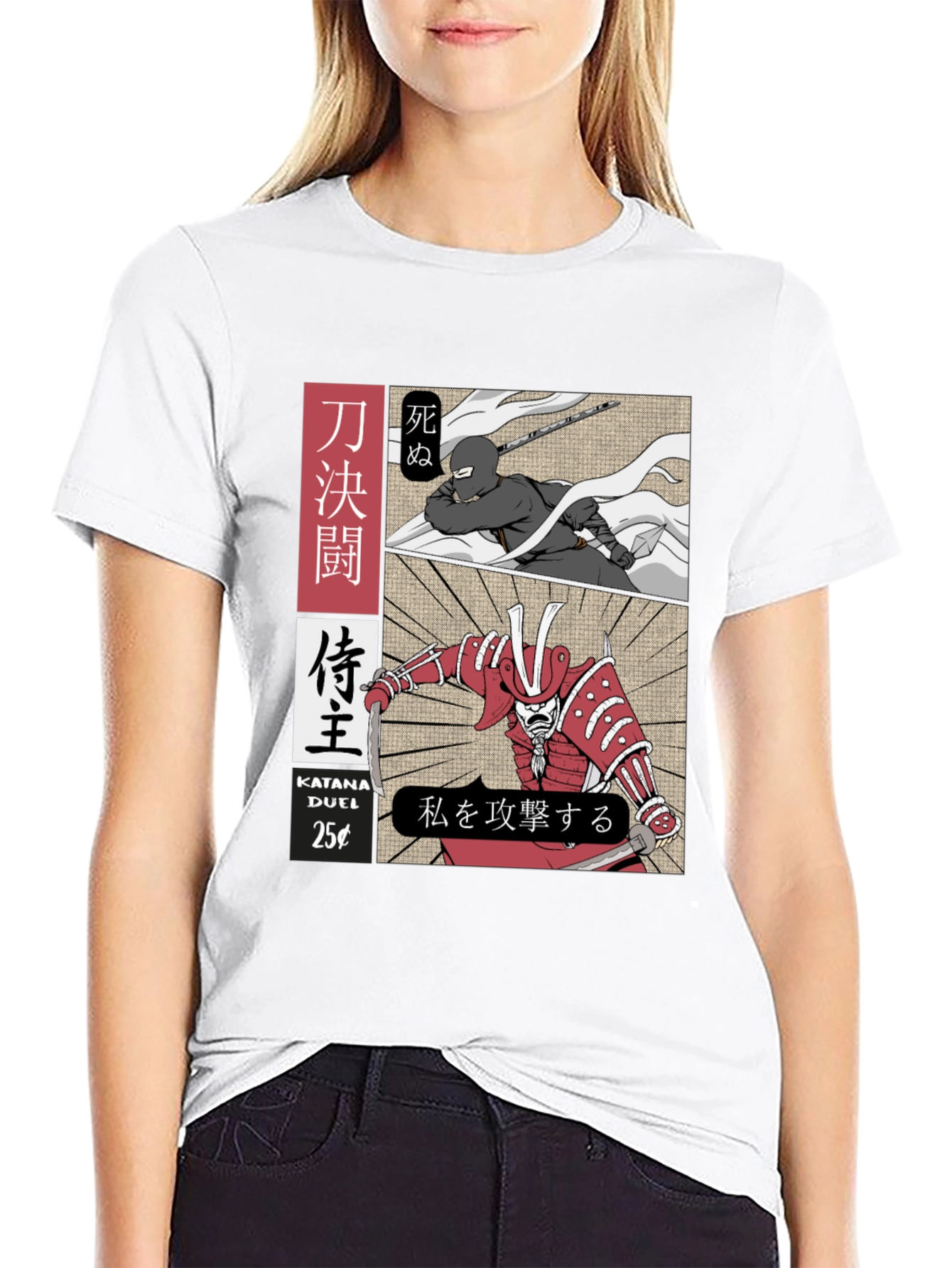 Katana Duel Graphic T-Shirt - Samurai vs. Ninja