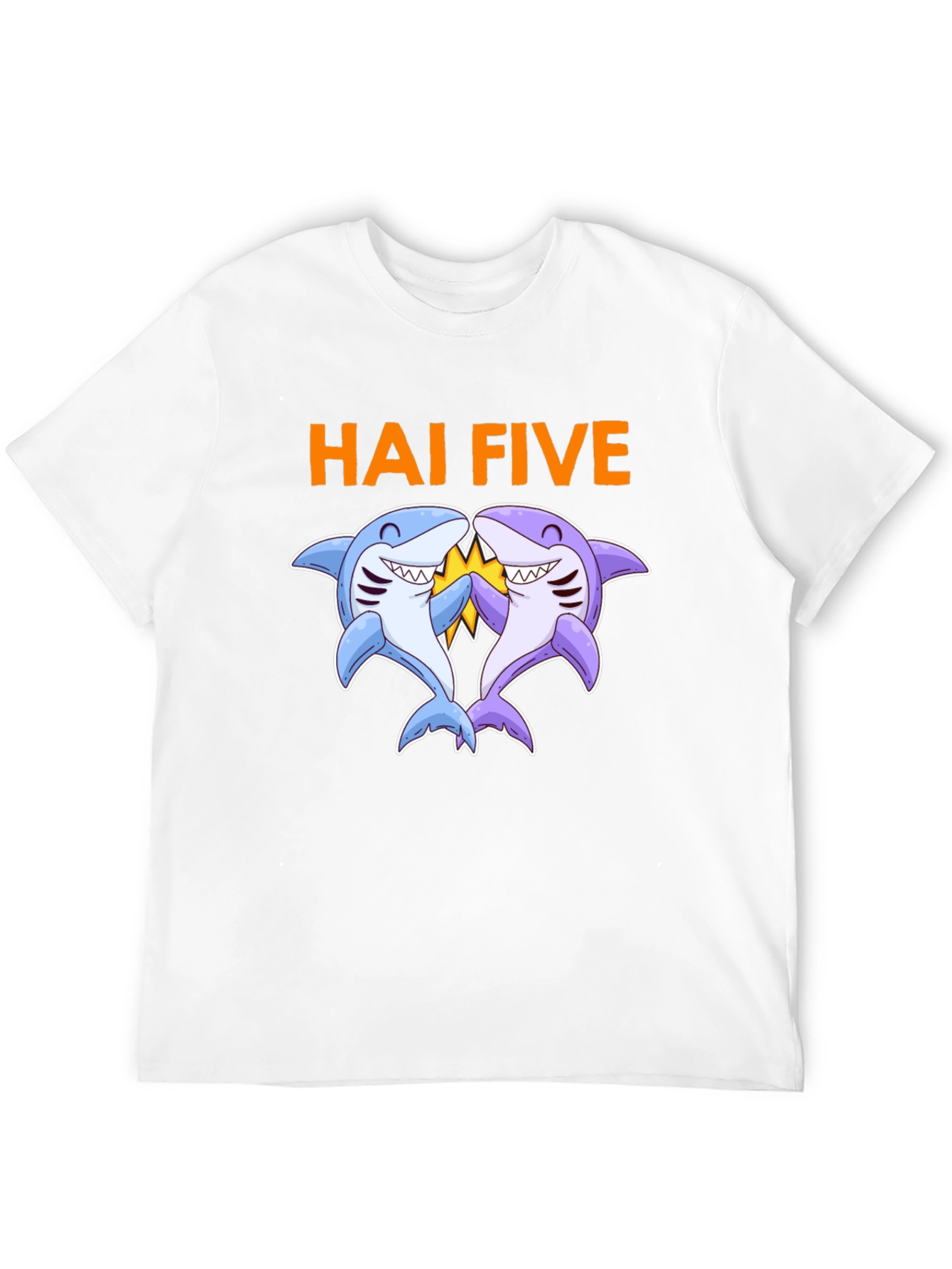 Hai Five Shark Graphic T-Shirt - Black