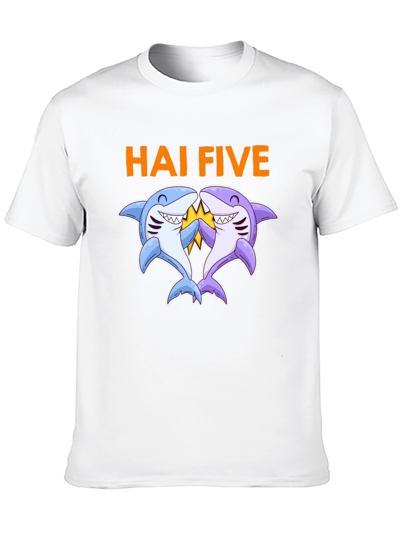 Hai Five Shark Graphic T-Shirt - Black