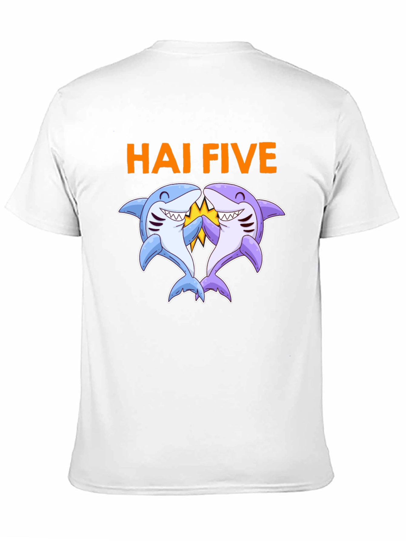 Hai Five Shark Graphic T-Shirt - Black