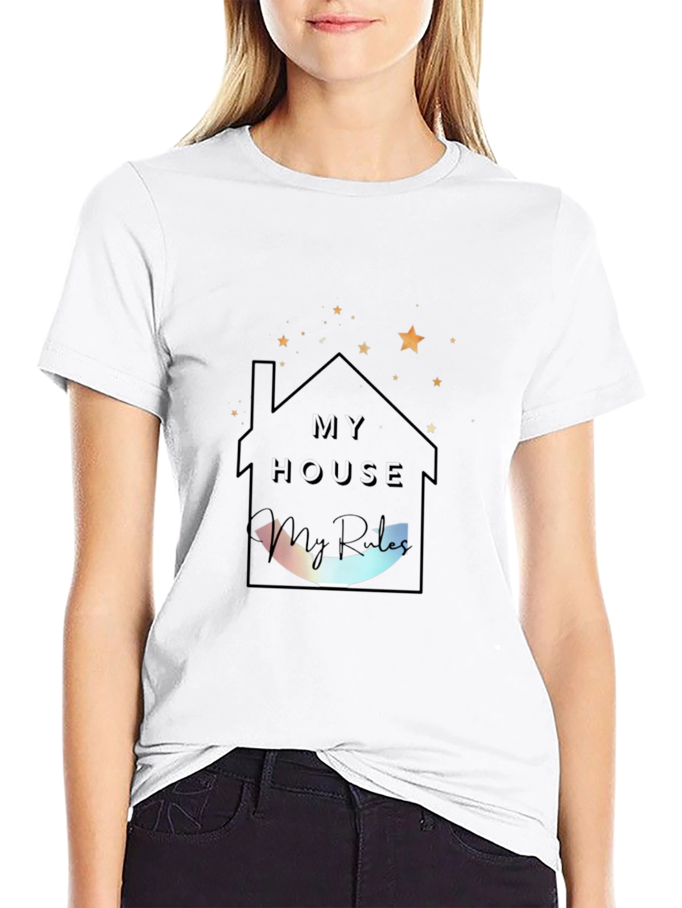 My House My Rules Black Tee