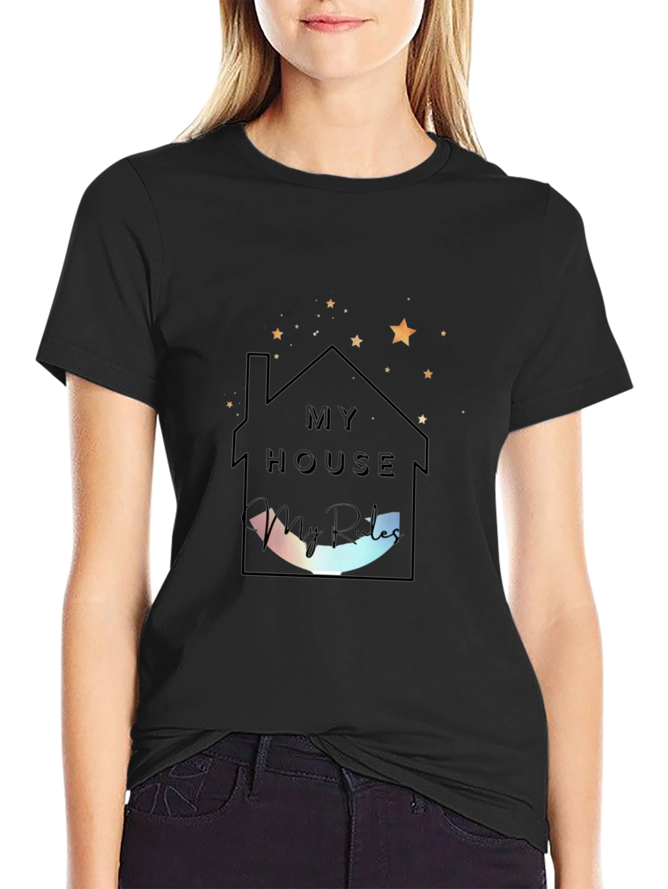 My House My Rules Black Tee