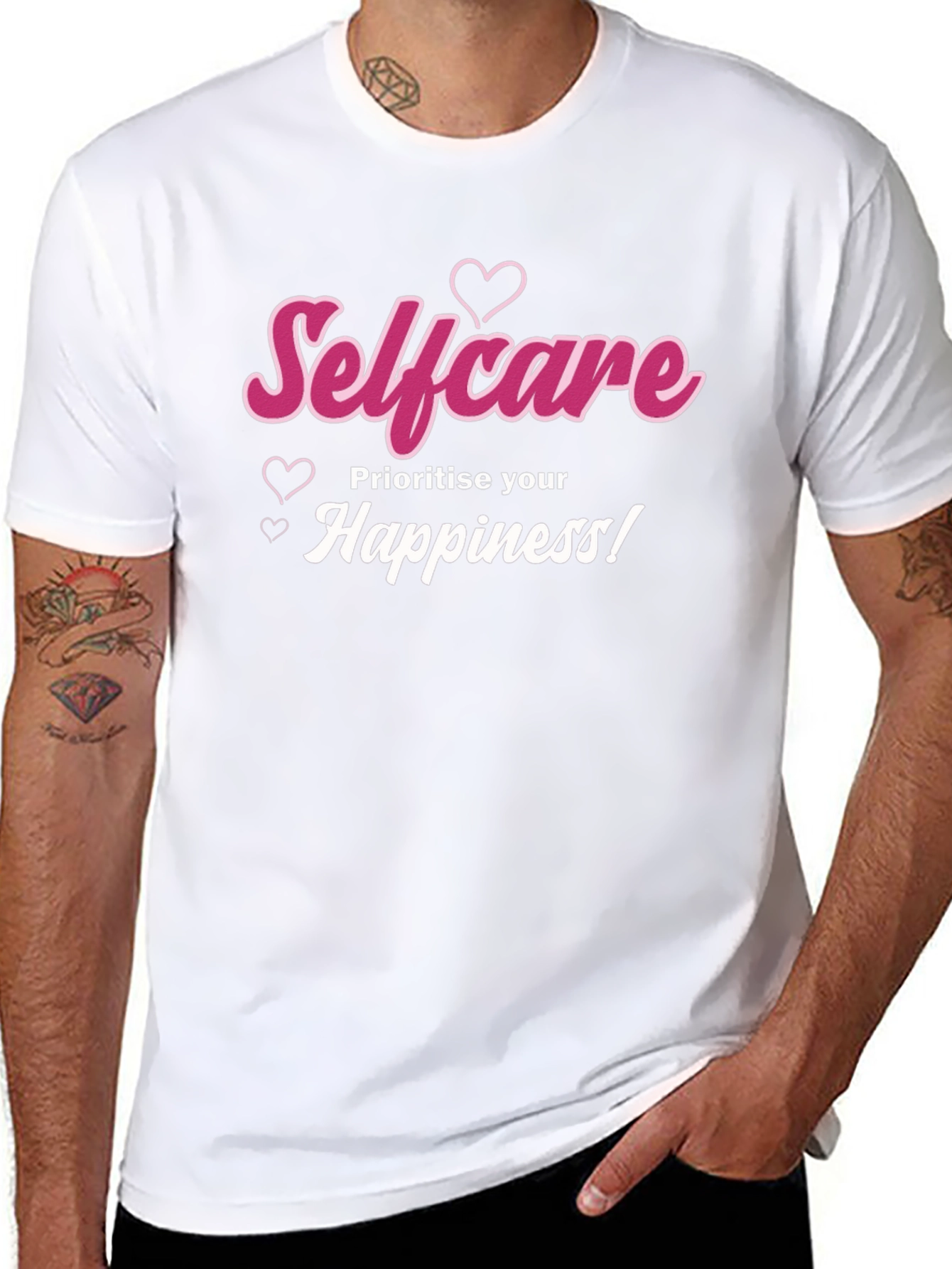 Selfcare Happiness Black Tee