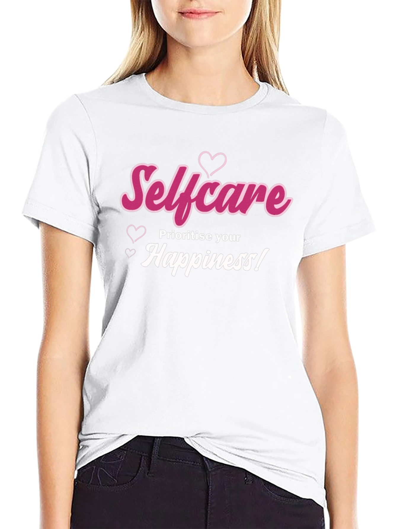 Selfcare Happiness Black Tee