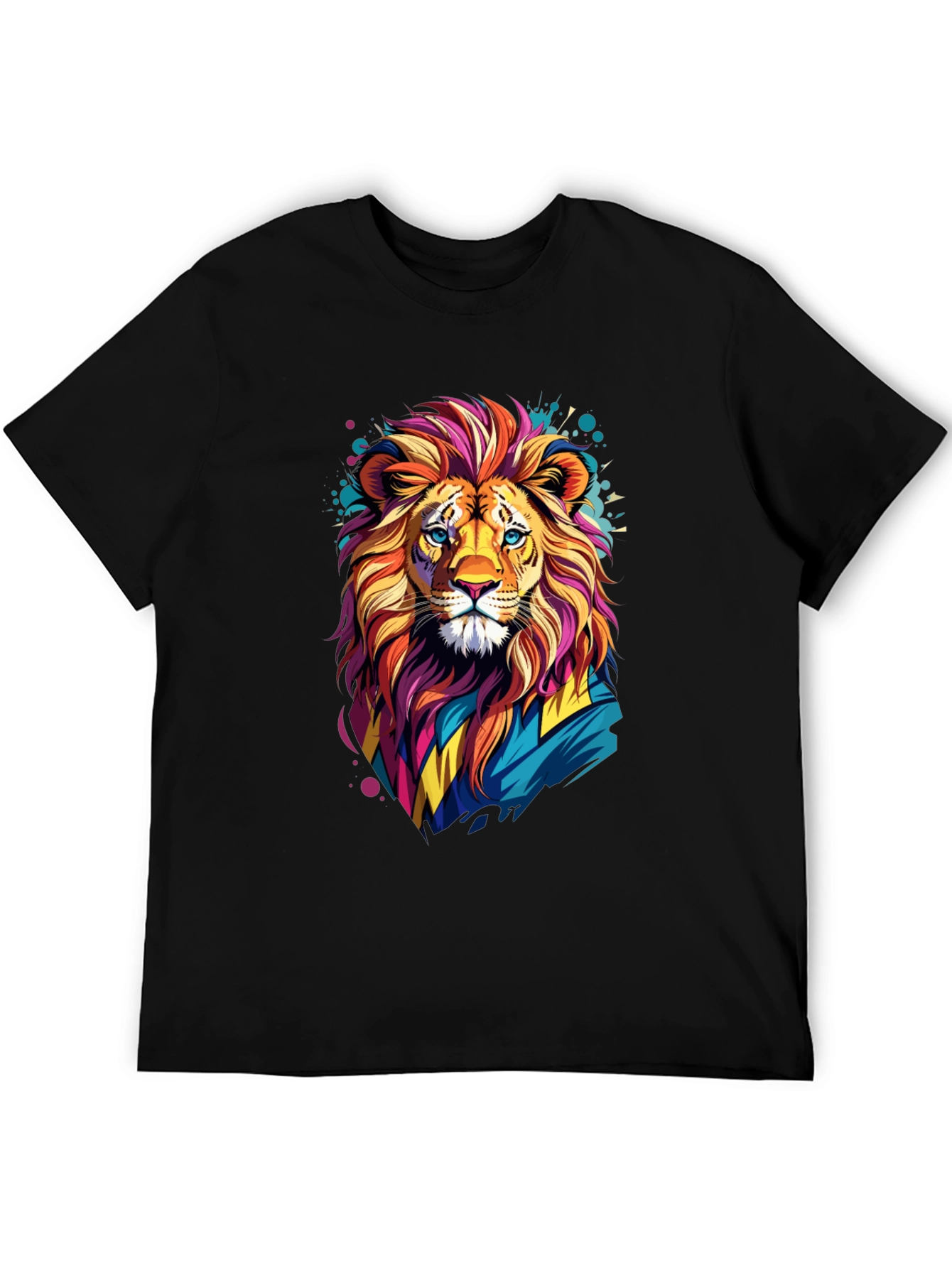 Lion Graphic Tee - Vivid Design Soft Cotton Blend