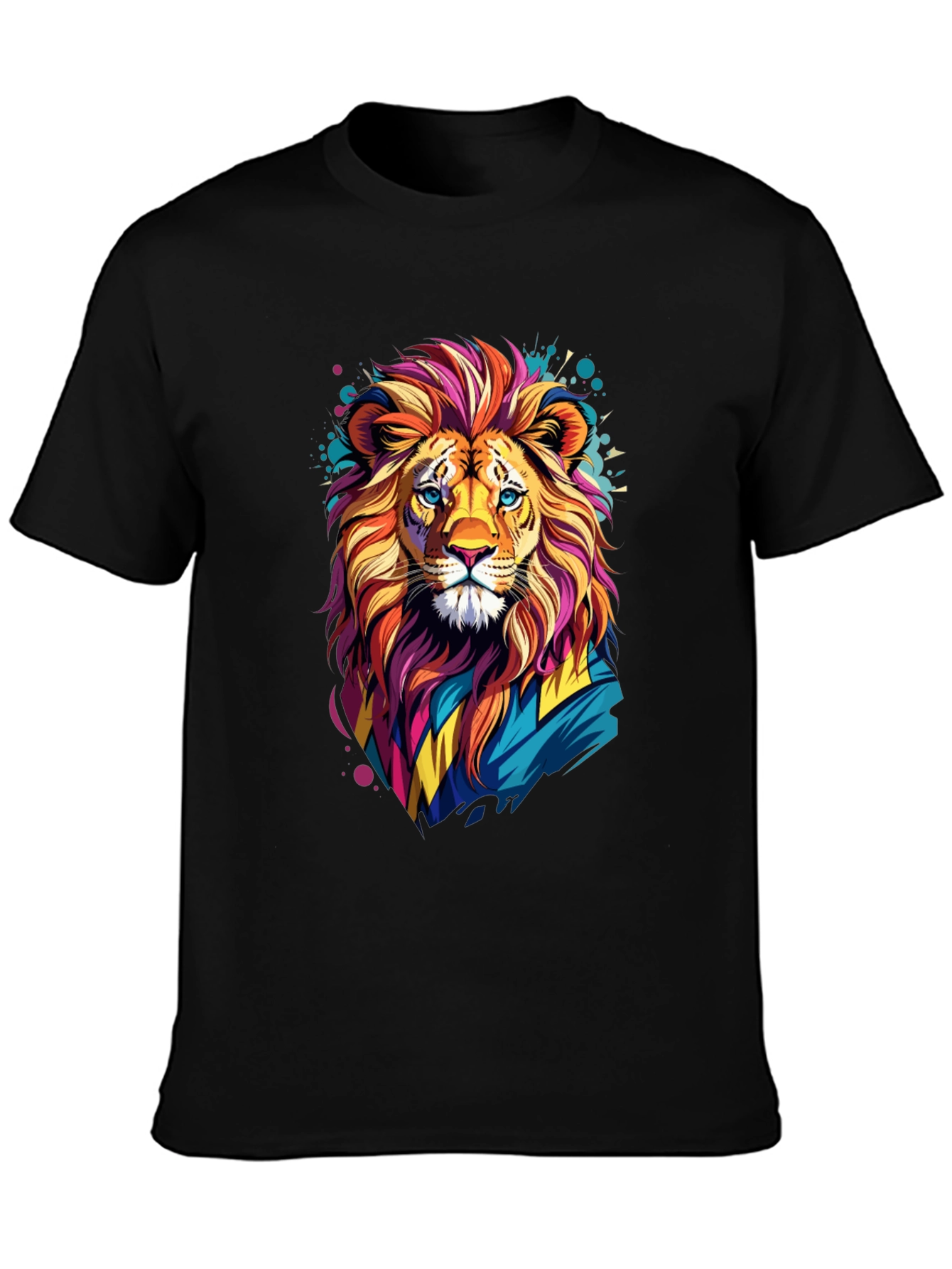 Lion Graphic Tee - Vivid Design Soft Cotton Blend