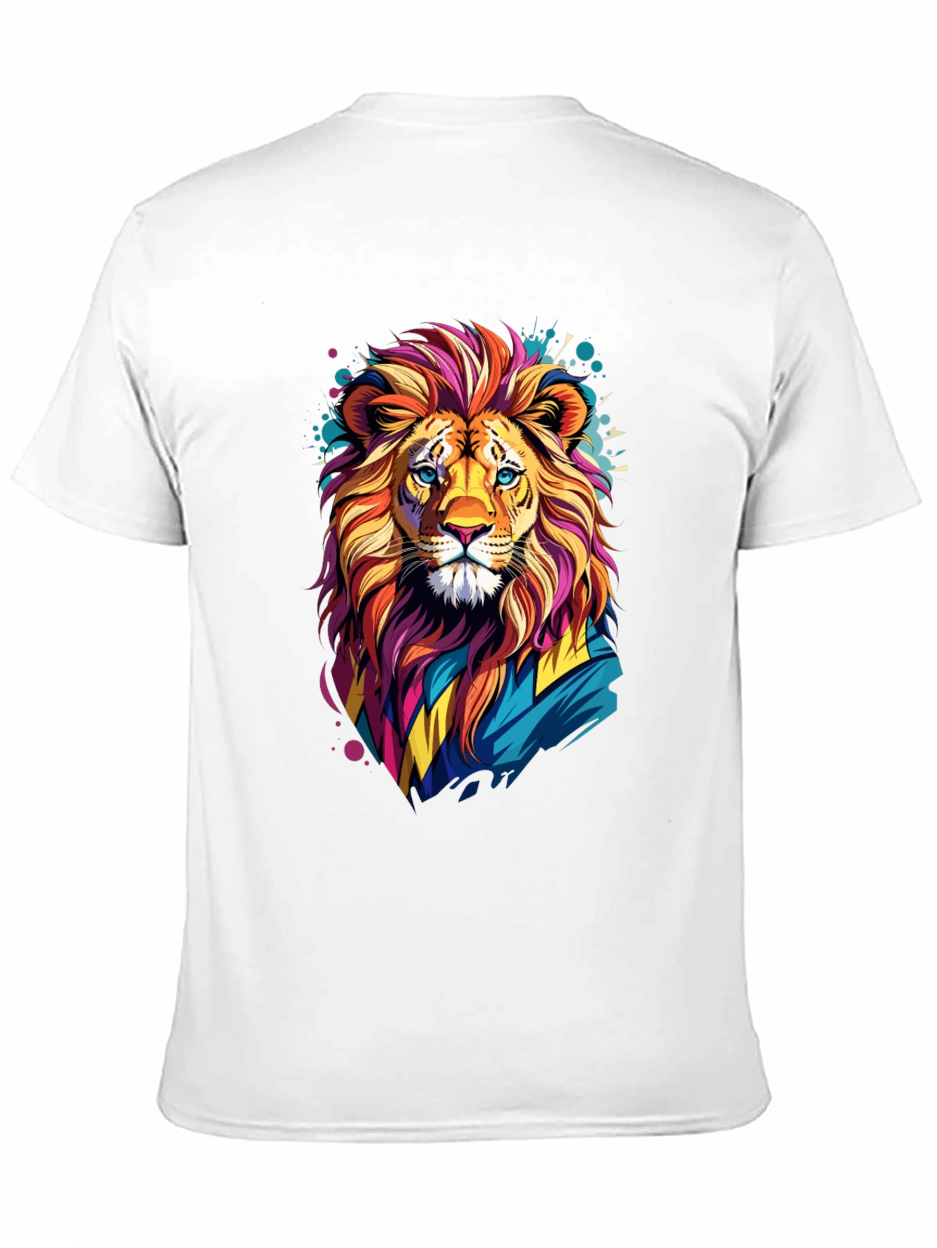 Lion Graphic Tee - Vivid Design Soft Cotton Blend