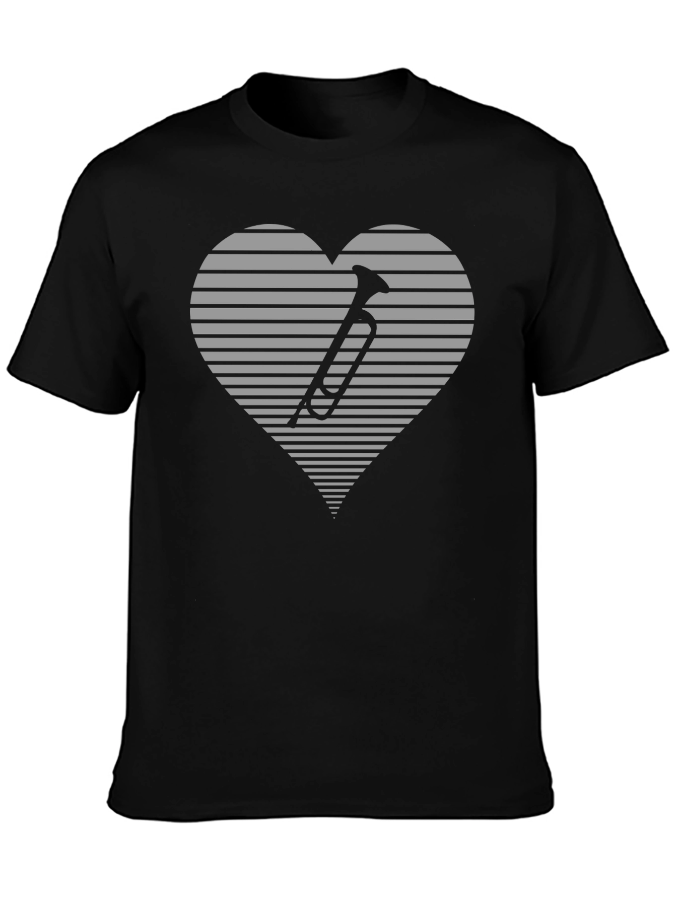 Musical Heart T-Shirt - Black