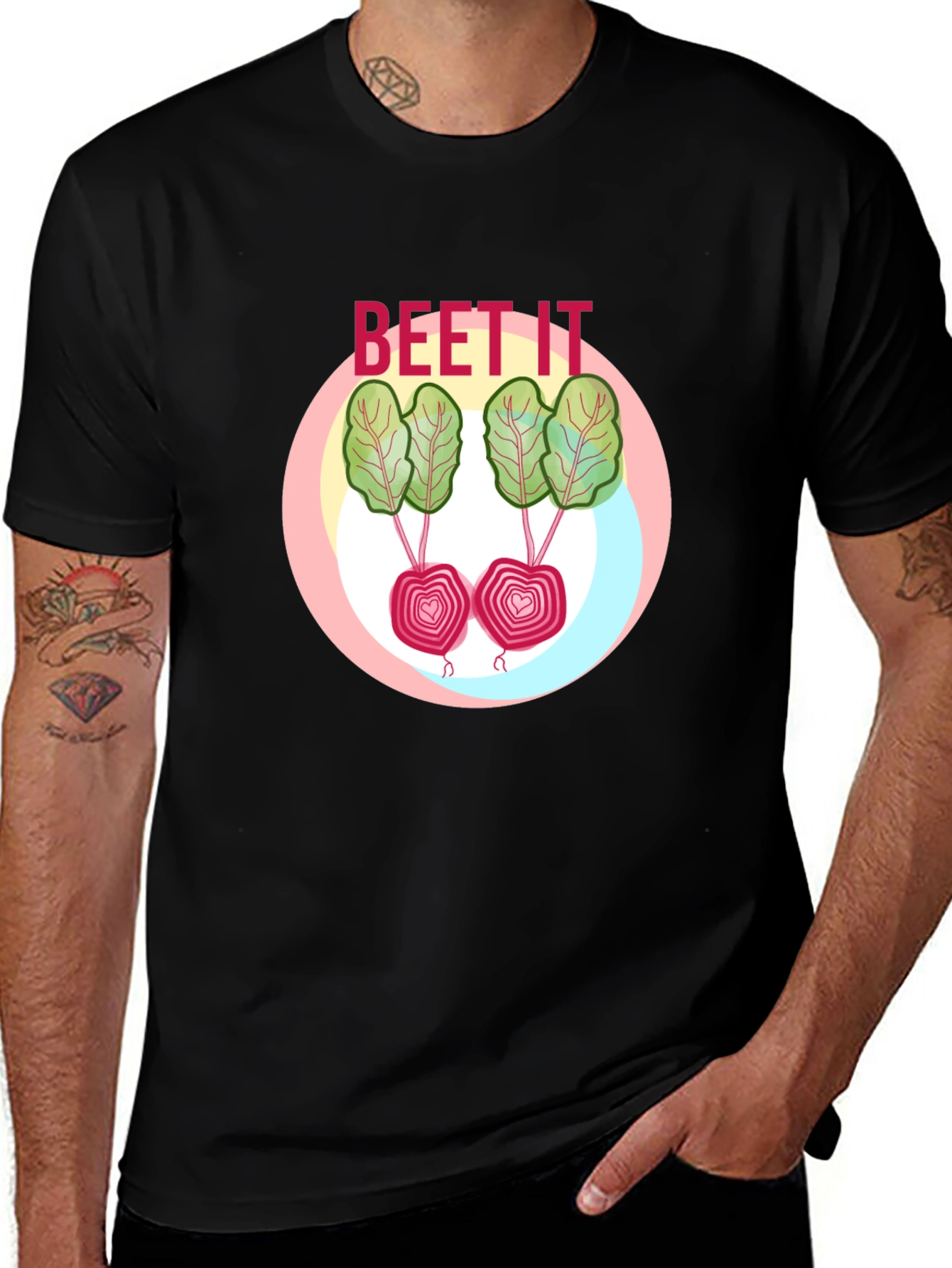Beet It Graphic T-Shirt - Funny Vegetable Pun Tee