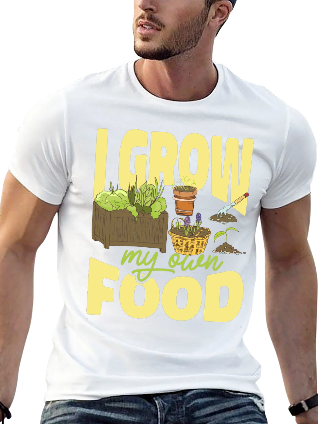 I Grow My Own Food Gardening T-Shirt