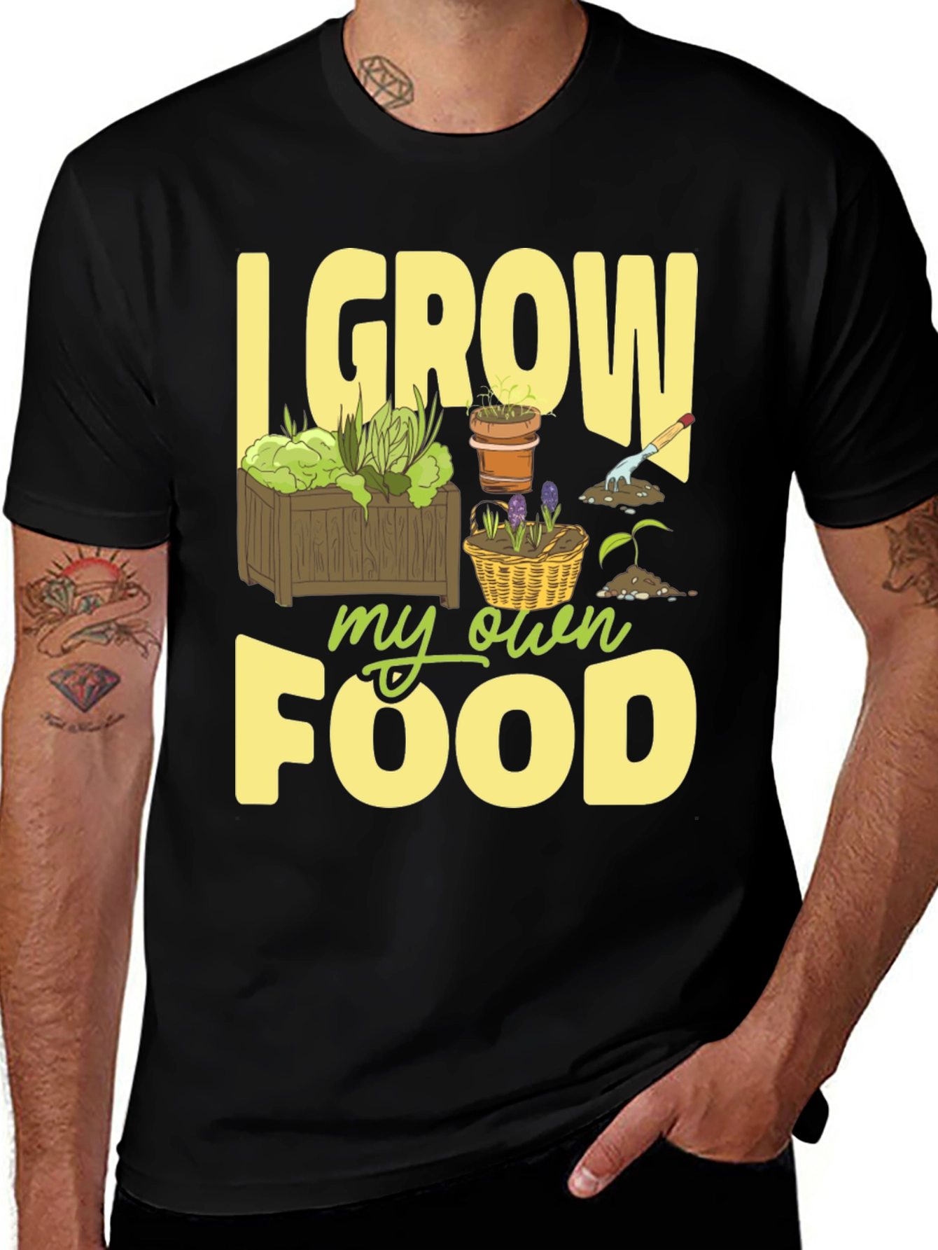 I Grow My Own Food Gardening T-Shirt
