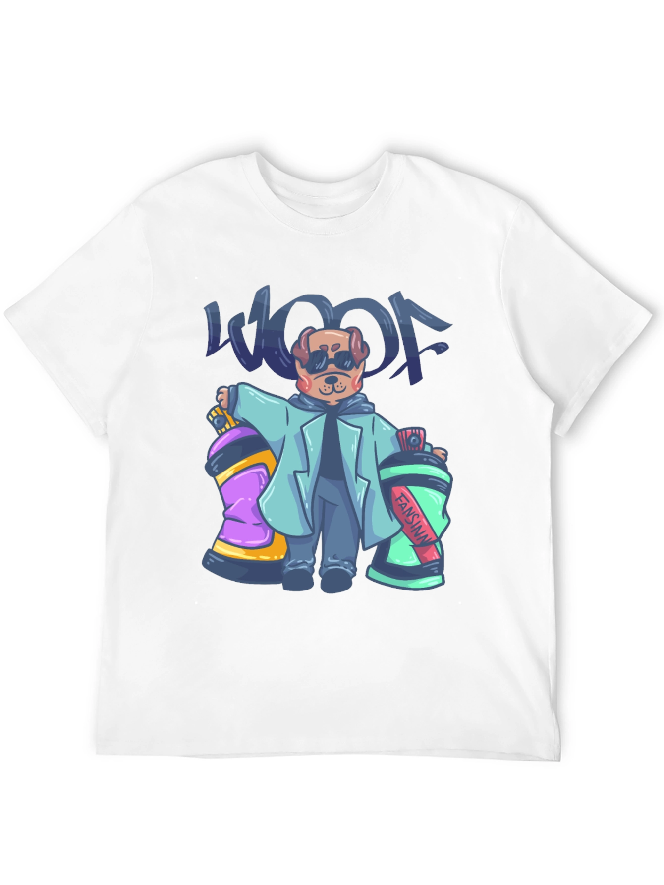 Cool Dog Graffiti Artist Graphic T-Shirt