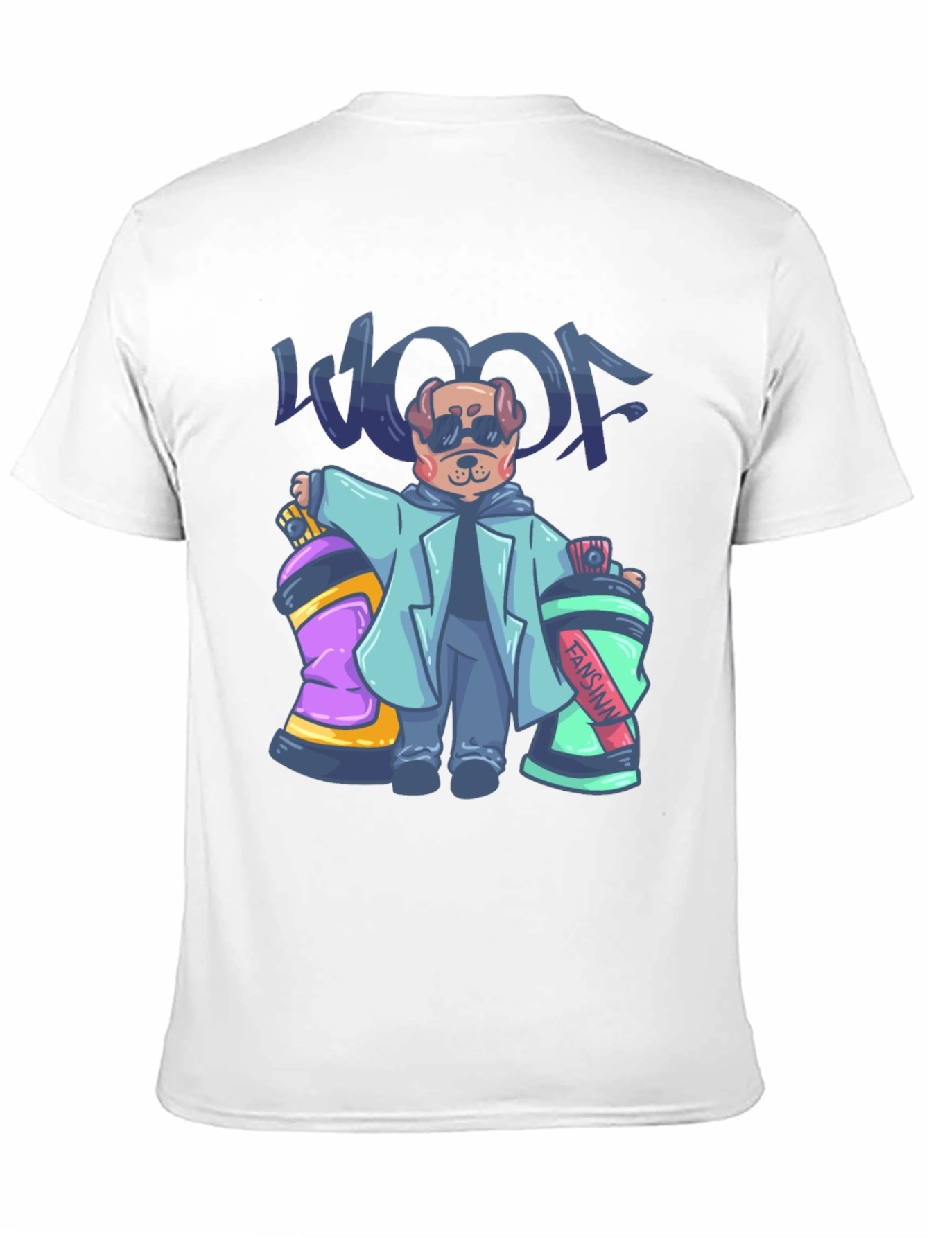 Cool Dog Graffiti Artist Graphic T-Shirt
