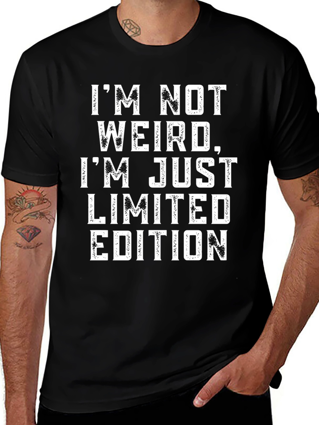 Funny Im Not Weird Limited Edition Black T-Shirt