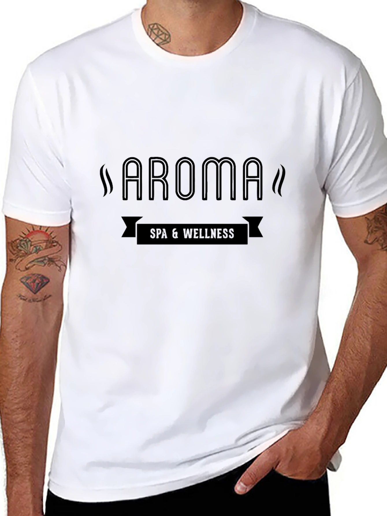 Aroma Spa & Wellness Black T-Shirt