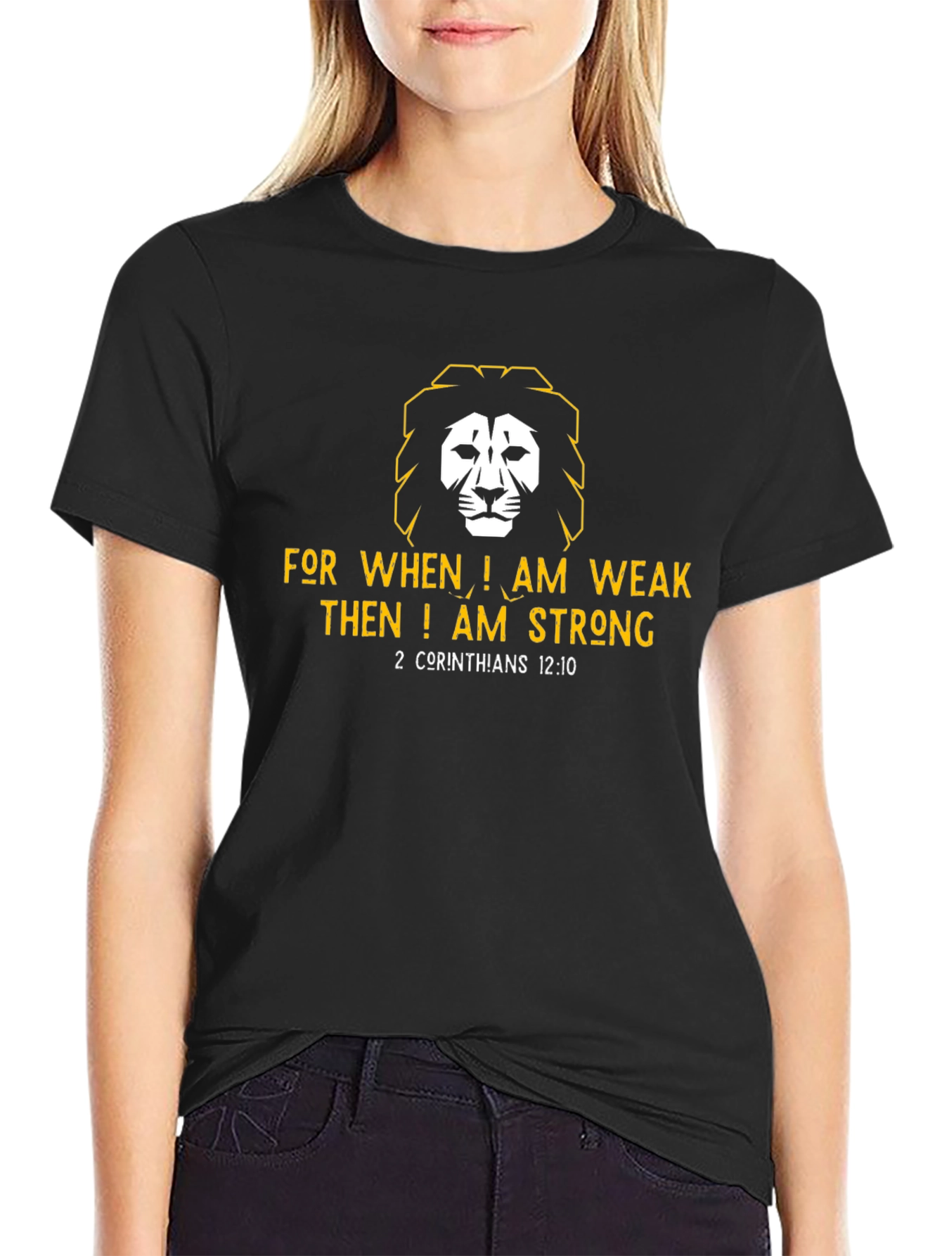 Faith-Inspired Lion Graphic T-Shirt