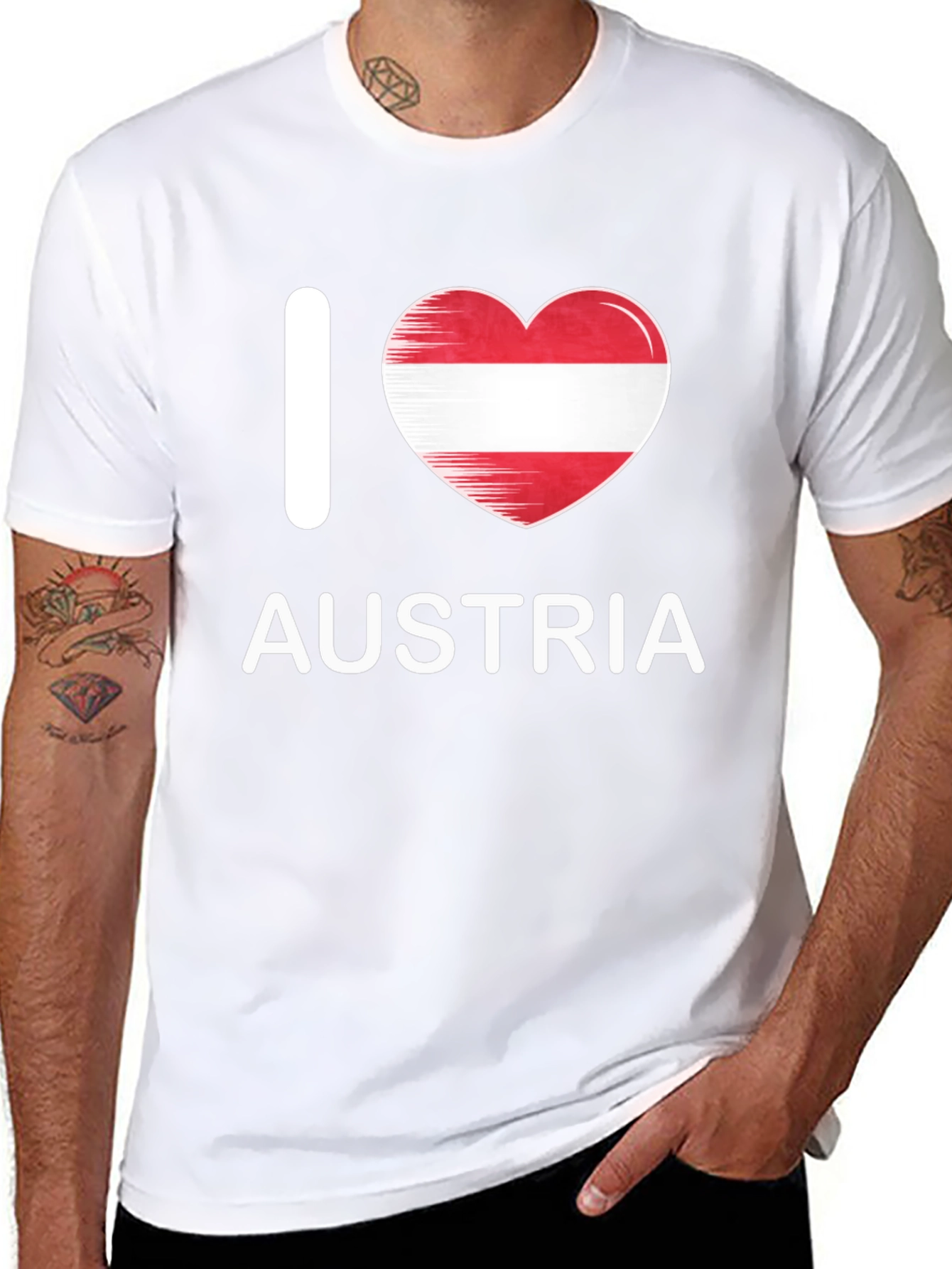 I Love Austria Flag Heart T-Shirt