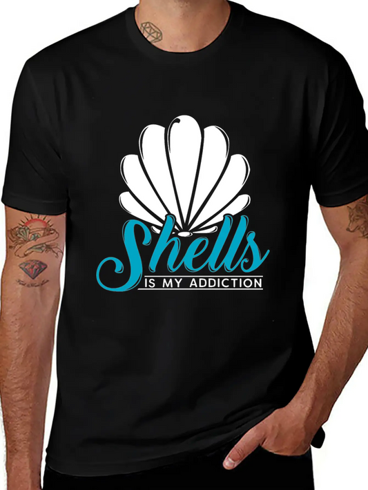 Shells Is My Addiction Sea Ocean Gift Unisex Casual T-Shirt – Clean Design For Daily Comfort