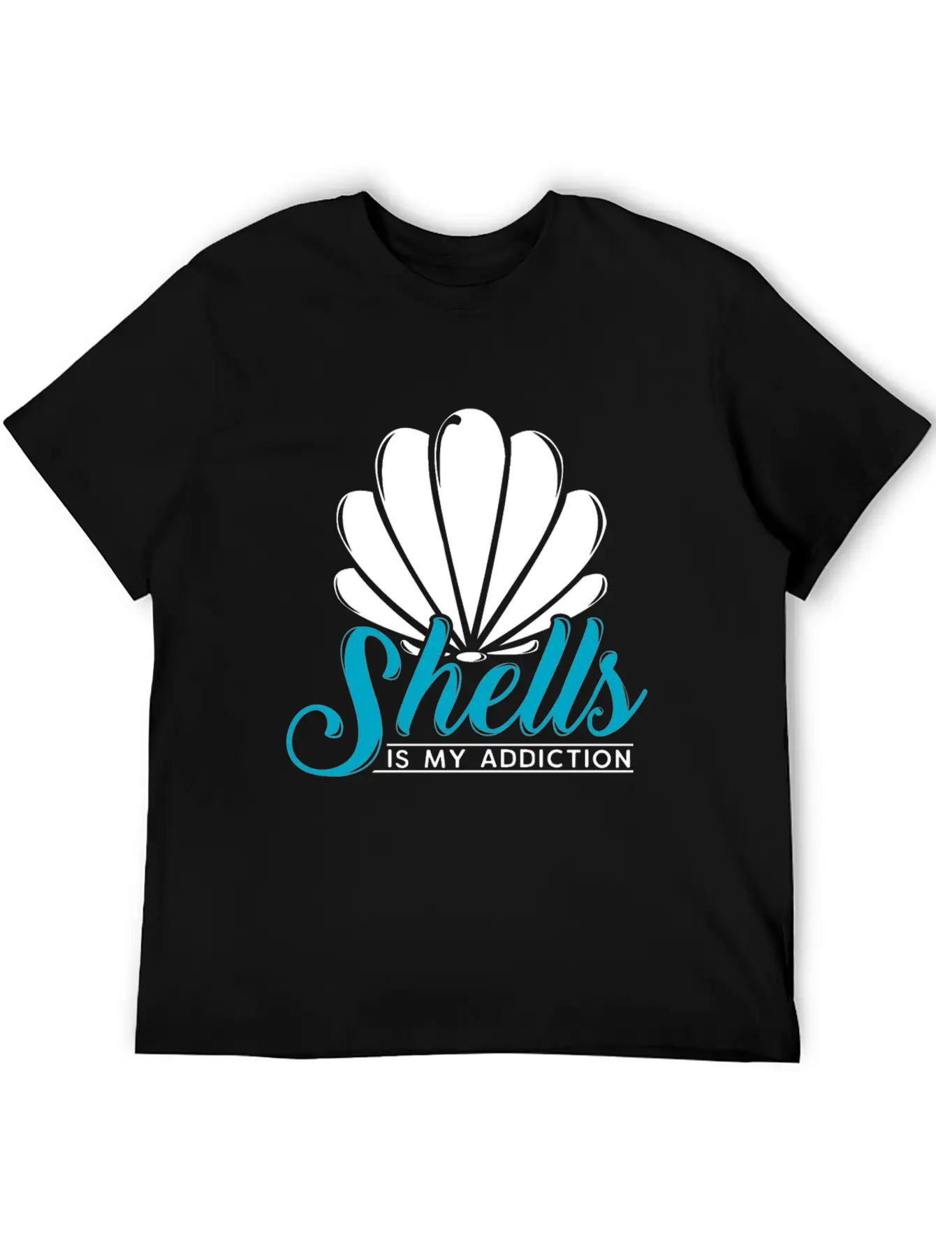 Shells Is My Addiction Sea Ocean Gift Unisex Casual T-Shirt – Clean Design For Daily Comfort
