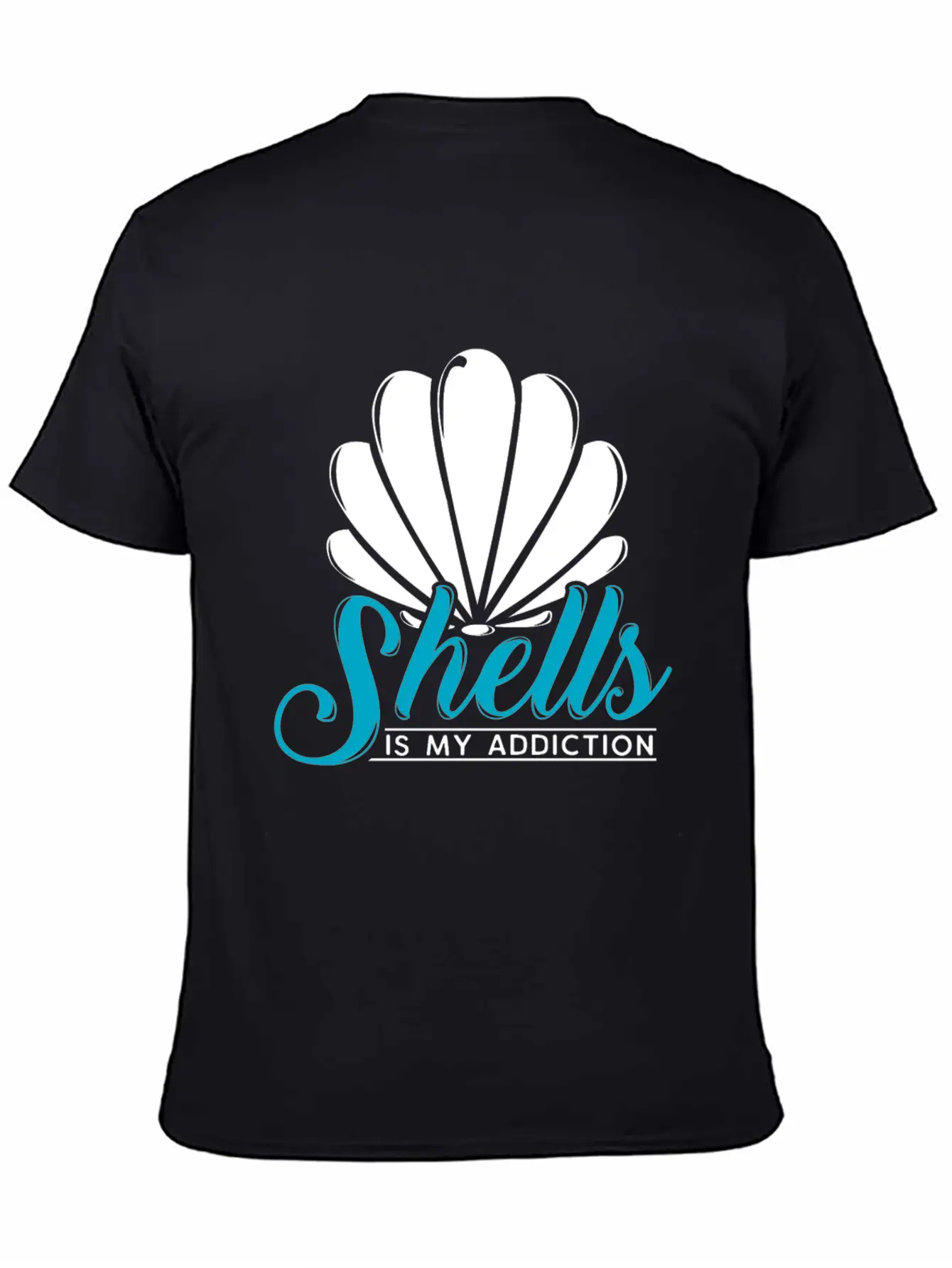 Shells Is My Addiction Sea Ocean Gift Unisex Casual T-Shirt – Clean Design For Daily Comfort