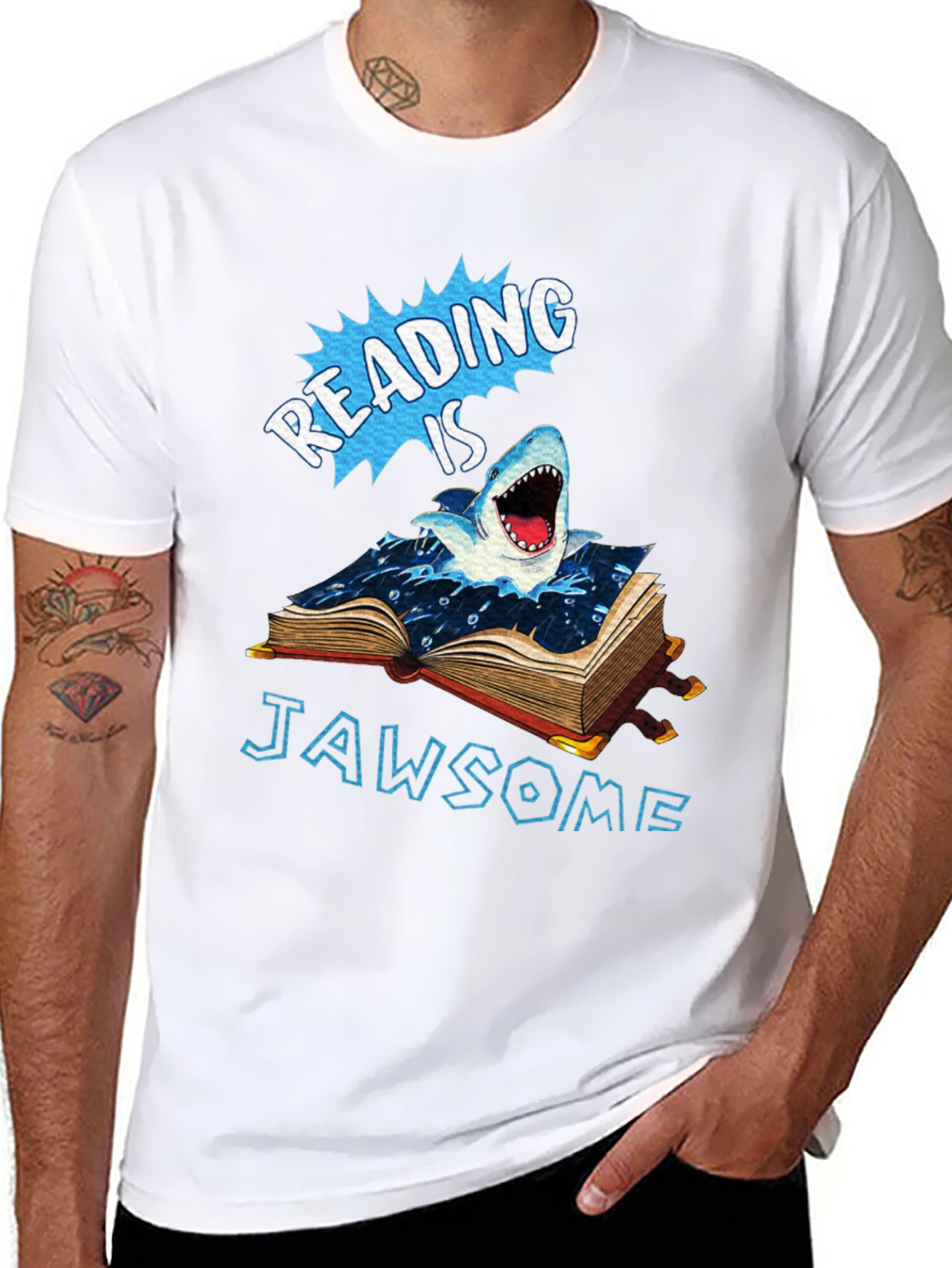 Reading is Jawsome T-Shirt - Book Shark