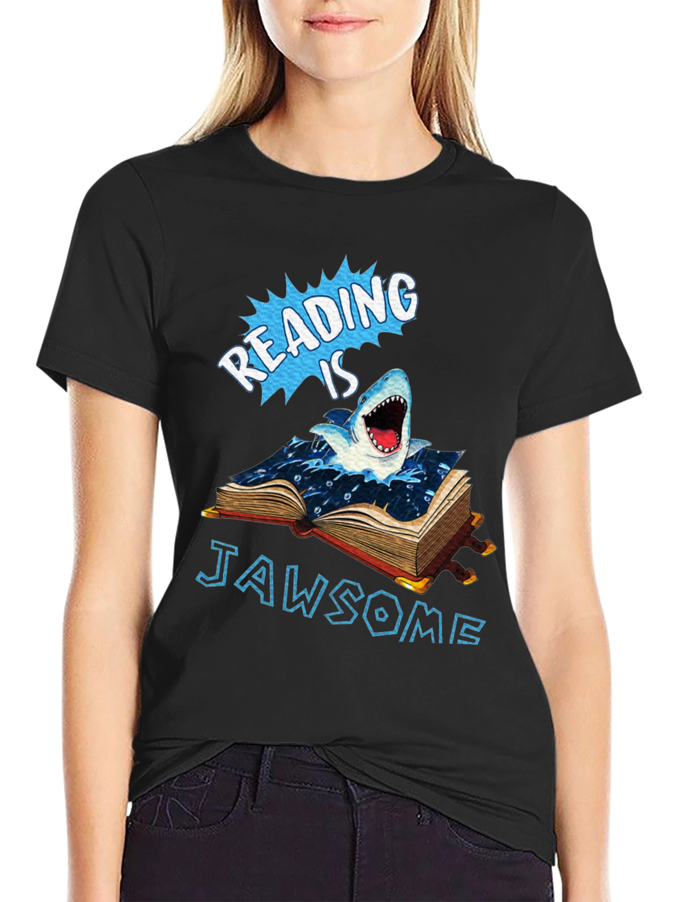 Reading is Jawsome T-Shirt - Book Shark