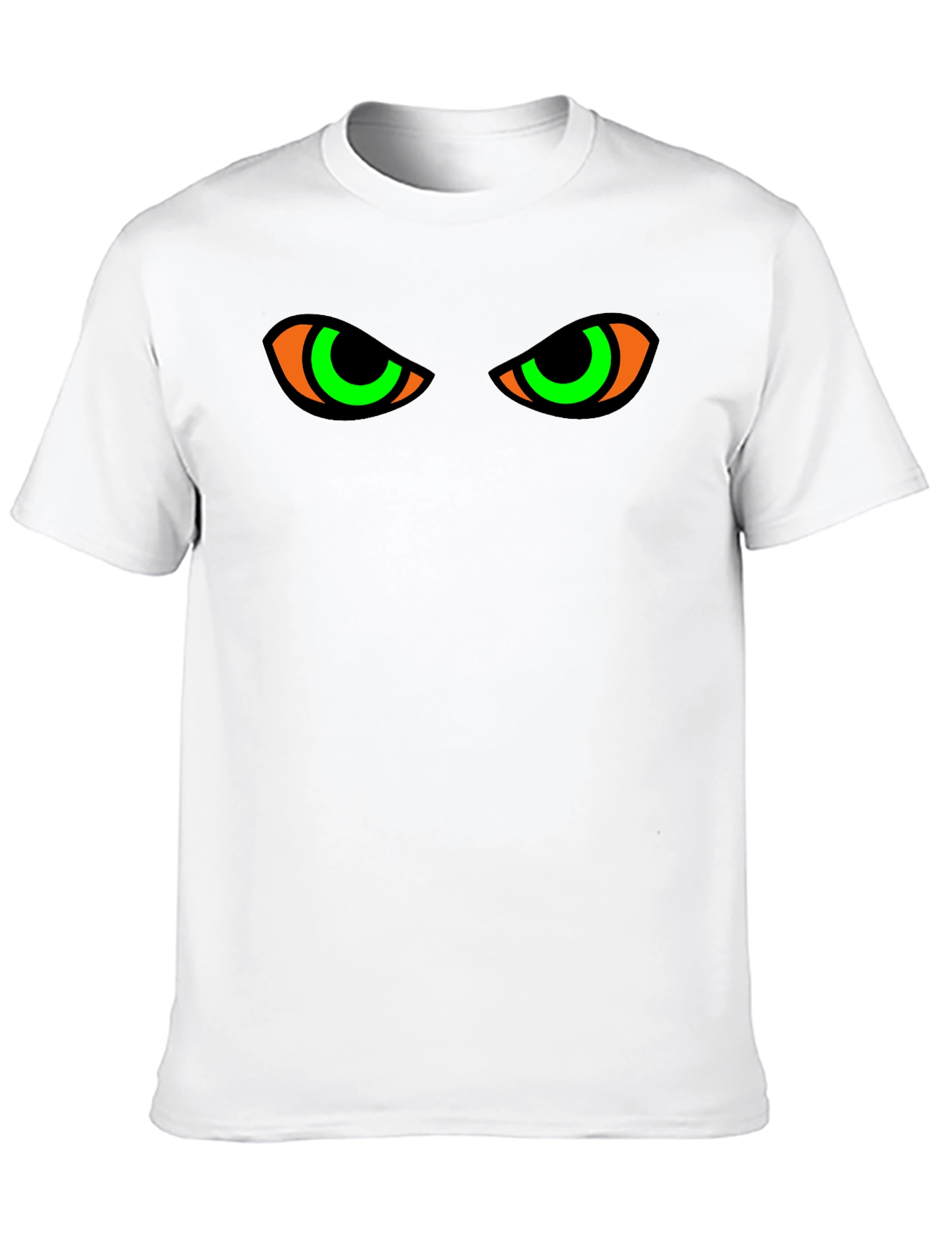 Glow Eyes T-Shirt: Mens Black Spooky Graphic Tee
