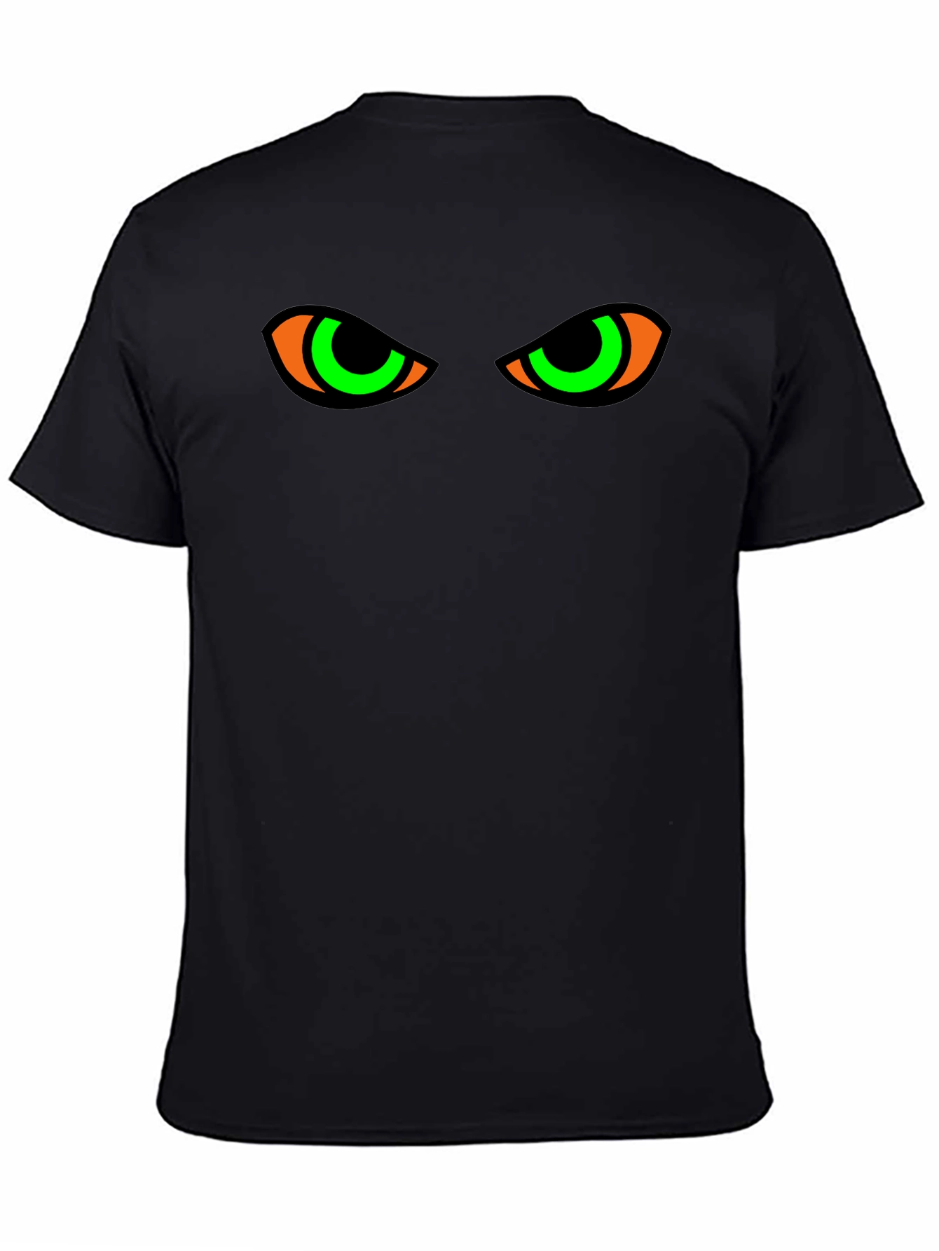 Glow Eyes T-Shirt: Mens Black Spooky Graphic Tee