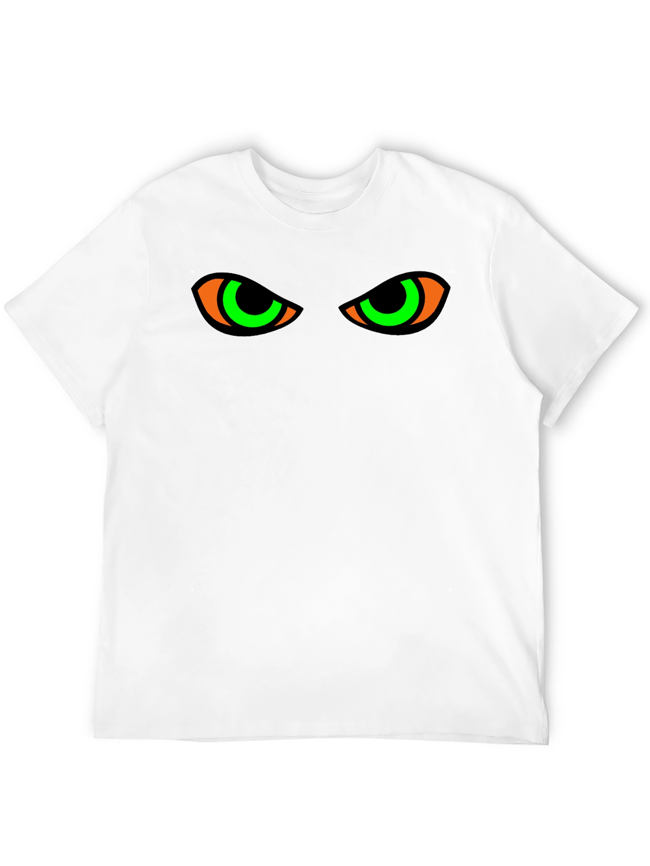Glow Eyes T-Shirt: Mens Black Spooky Graphic Tee