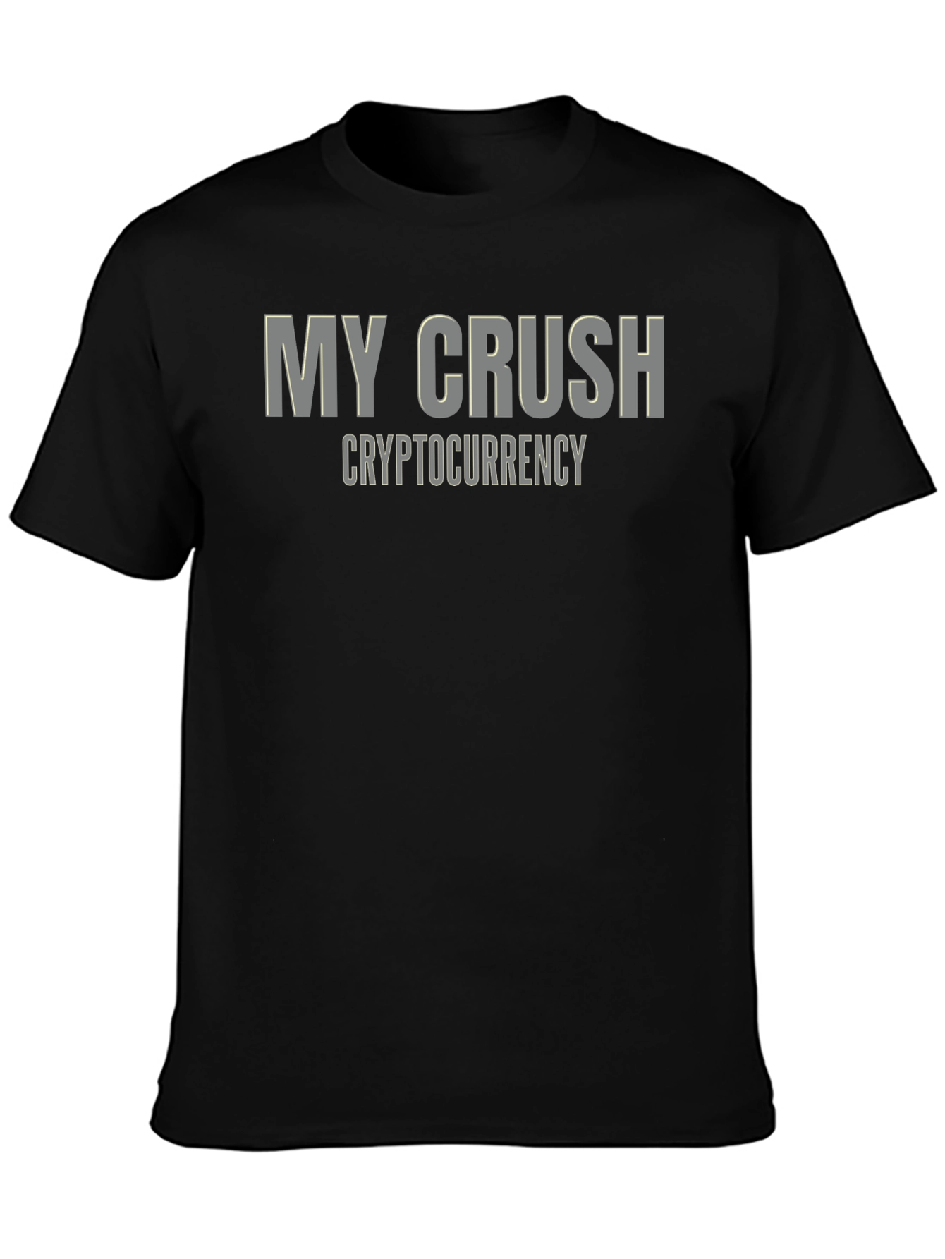 My Crush is Cryptocurrency - Black Graphic Tee
