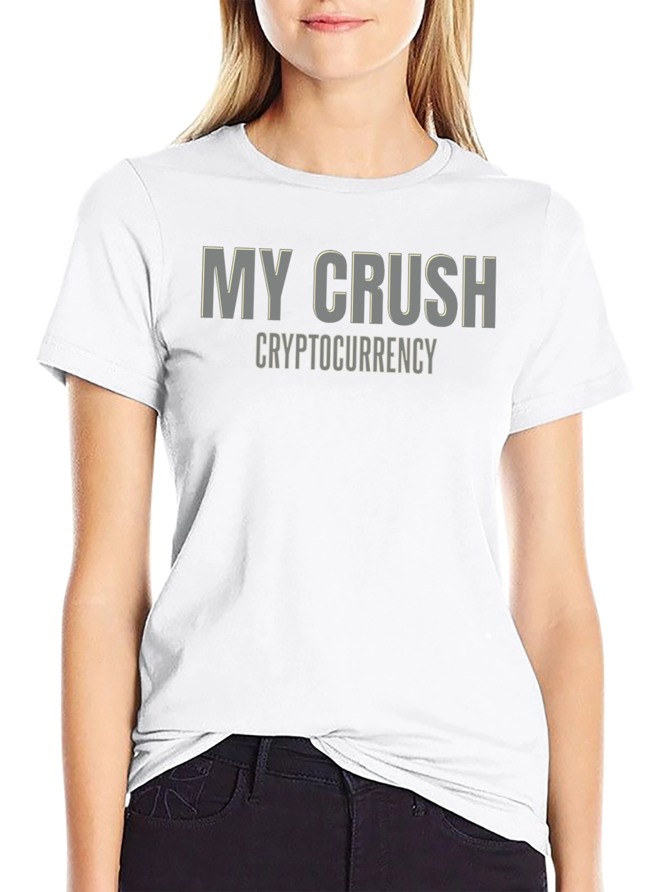 My Crush is Cryptocurrency - Black Graphic Tee