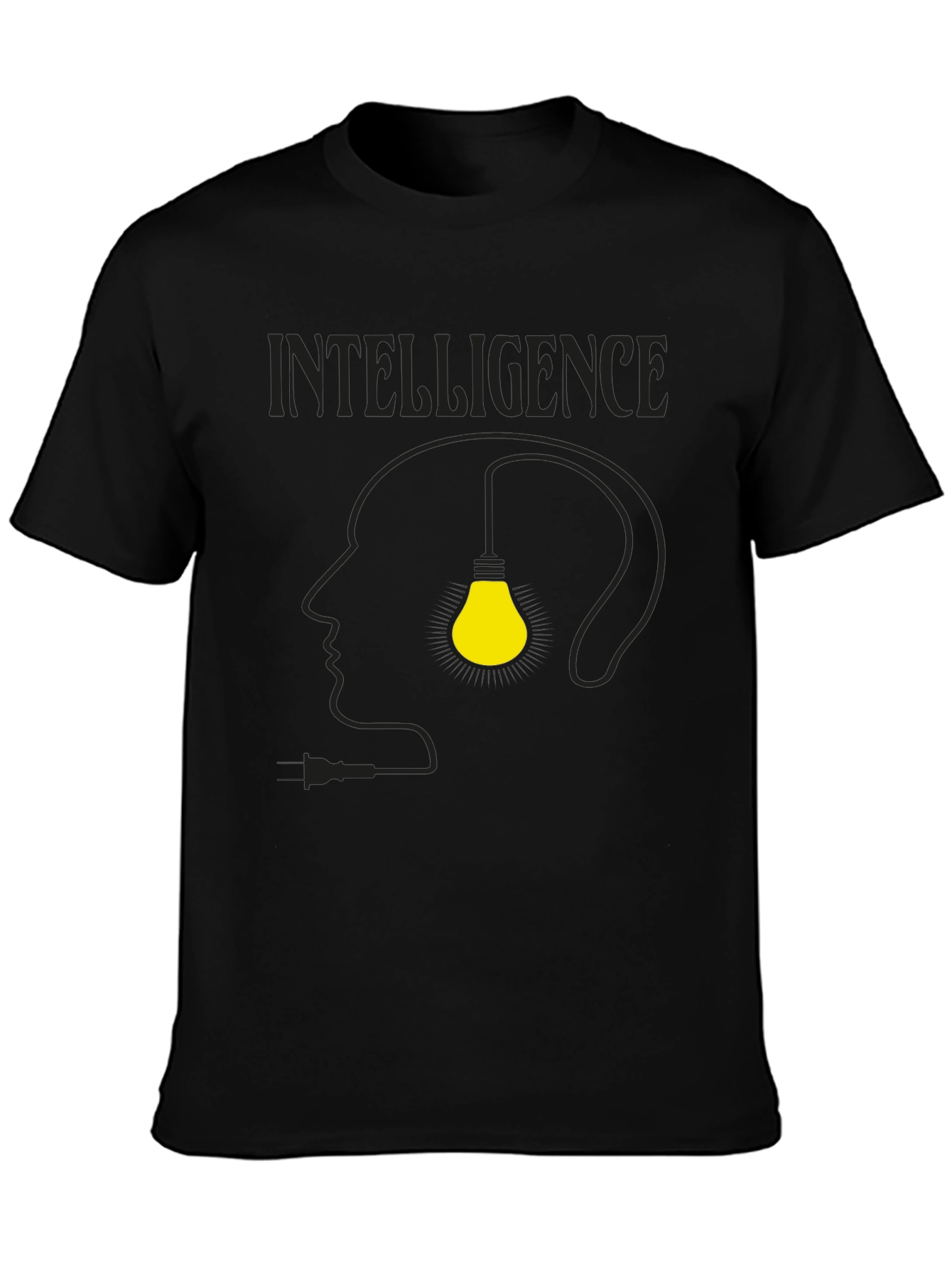 Intelligence T-Shirt - Light Bulb Head Graphic Tee