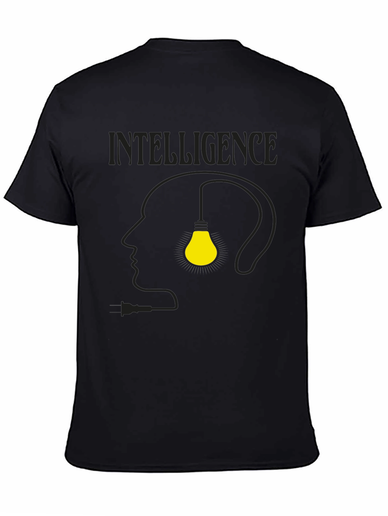 Intelligence T-Shirt - Light Bulb Head Graphic Tee