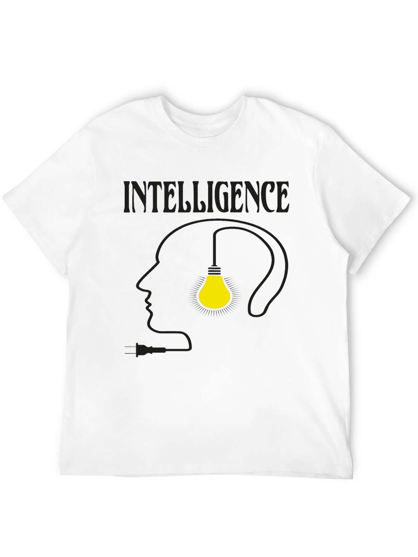 Intelligence T-Shirt - Light Bulb Head Graphic Tee