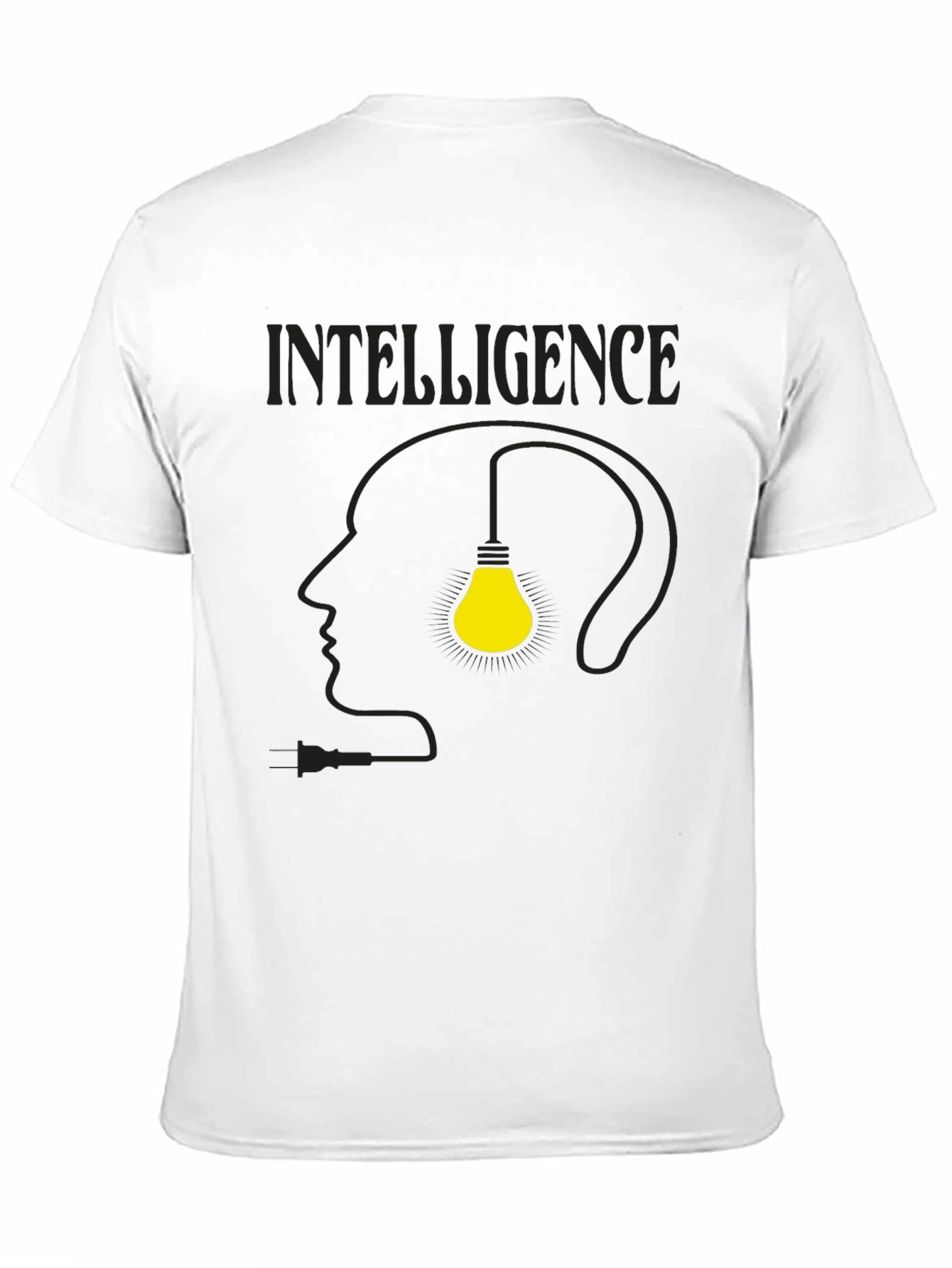 Intelligence T-Shirt - Light Bulb Head Graphic Tee
