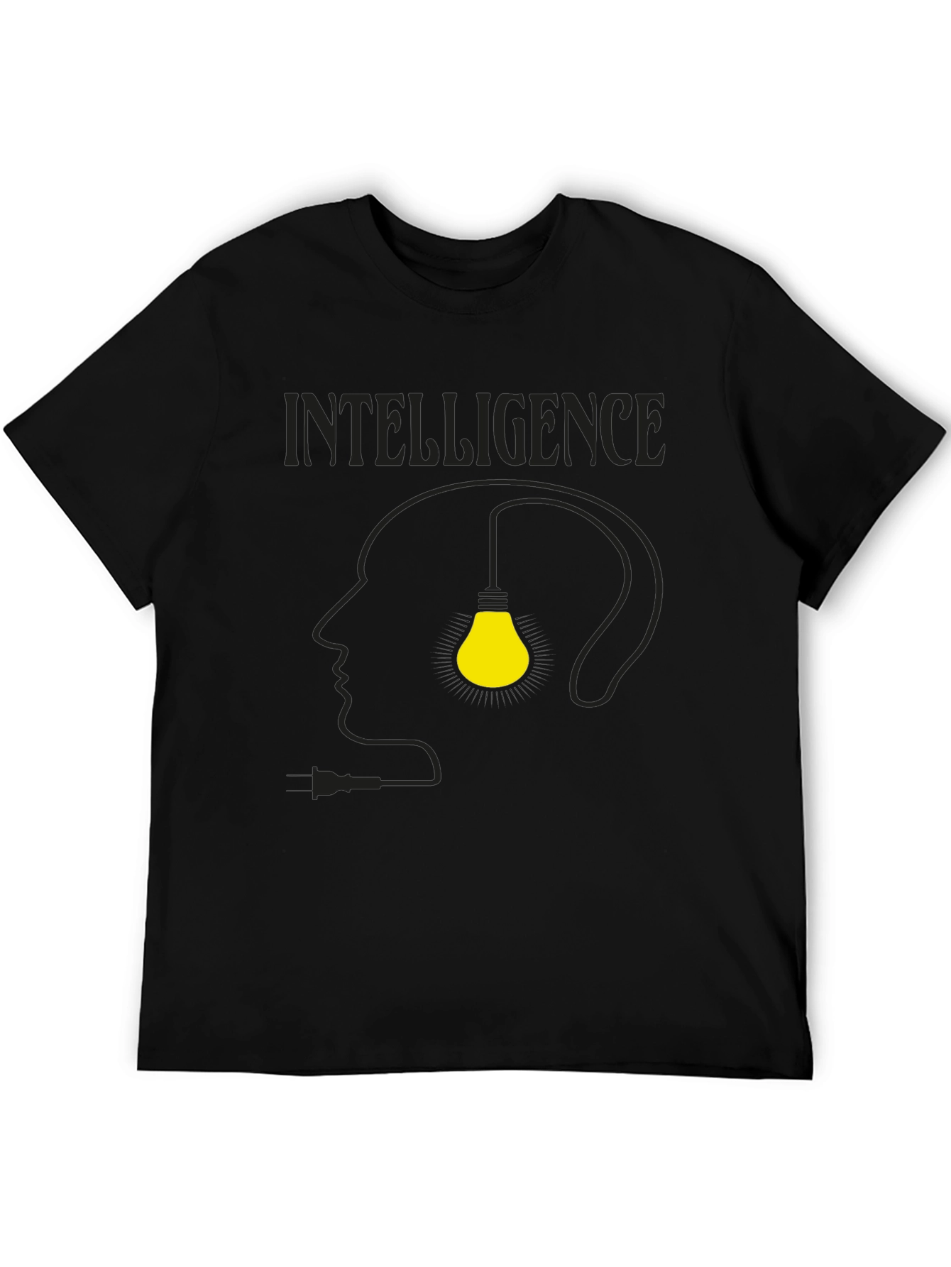 Intelligence T-Shirt - Light Bulb Head Graphic Tee