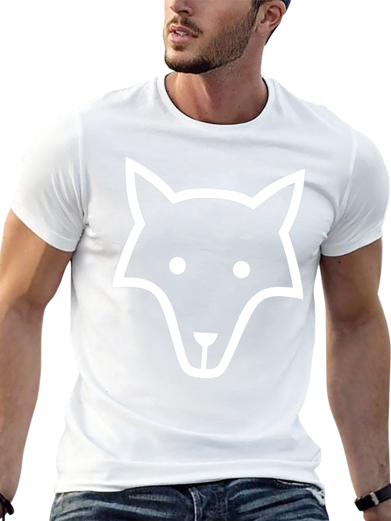 Fox Graphic Tee - Black Cotton T-Shirt