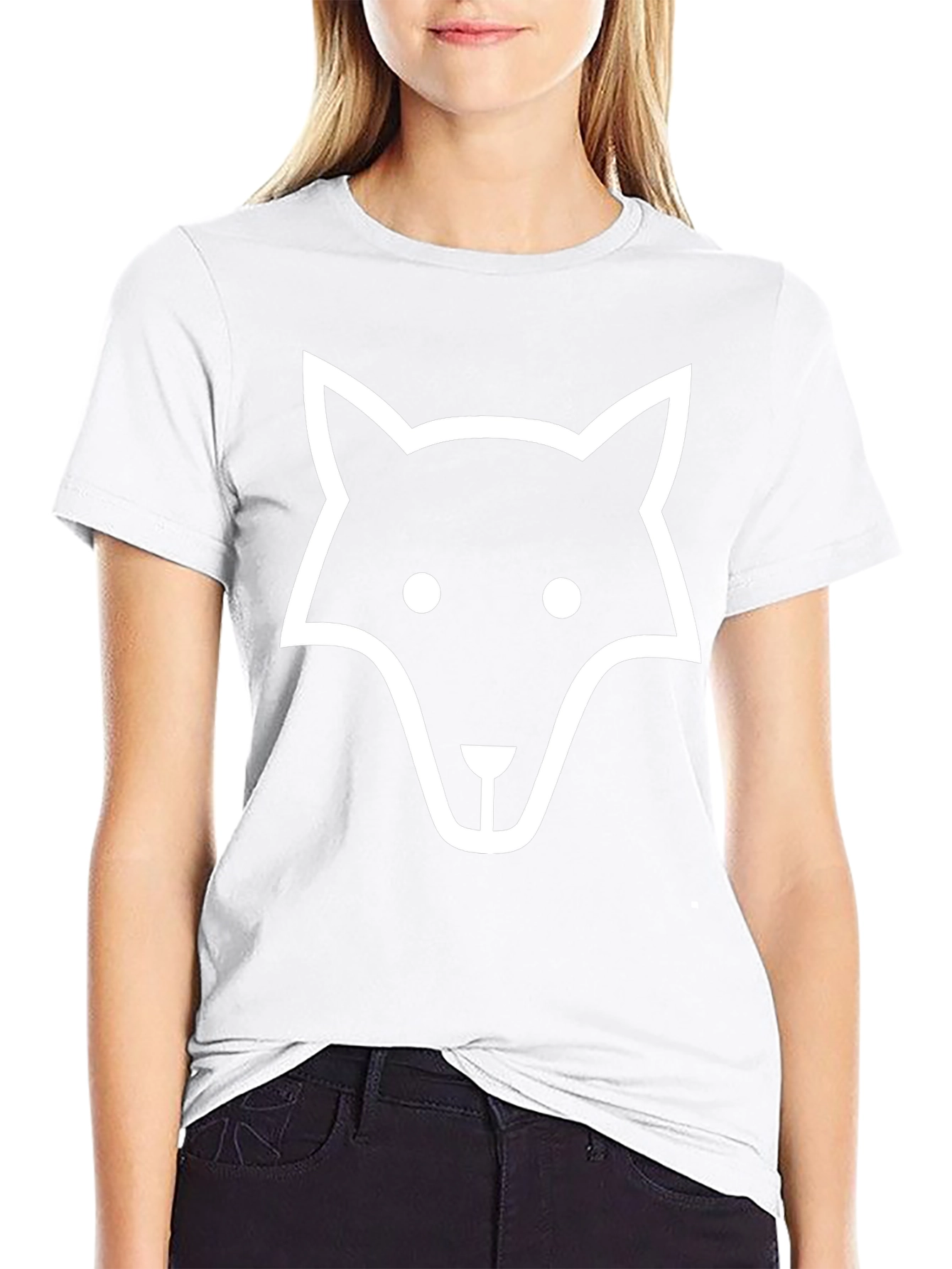 Fox Graphic Tee - Black Cotton T-Shirt