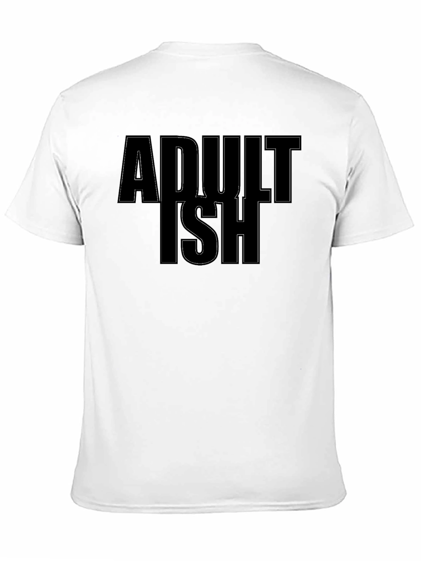 Adultish Graphic Tee - Black Casual T-Shirt