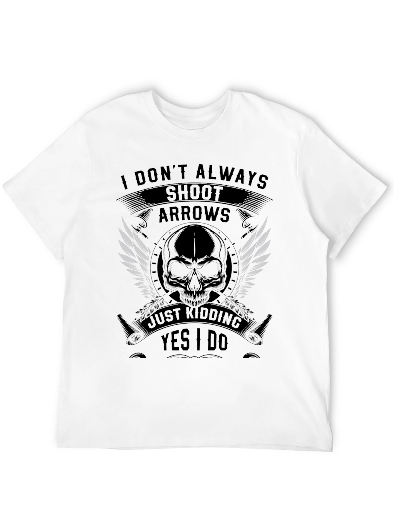 Skull & Arrows Graphic T-Shirt - Black