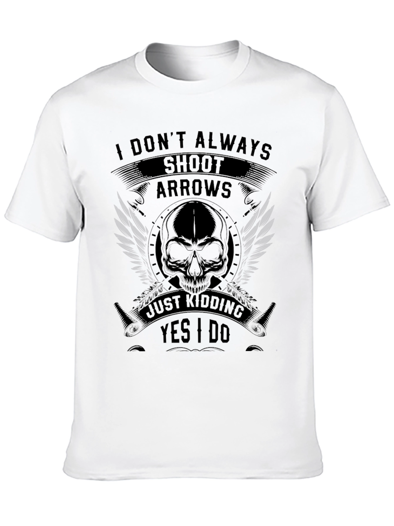 Skull & Arrows Graphic T-Shirt - Black
