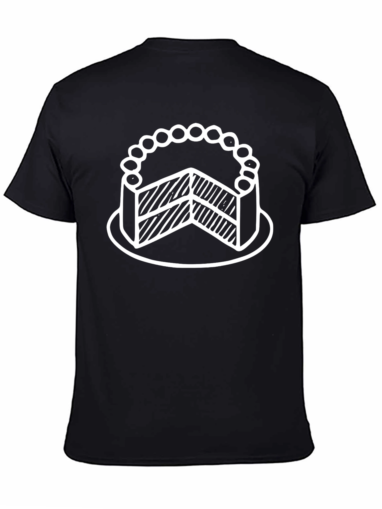 Cake Slice Graphic T-Shirt - Black