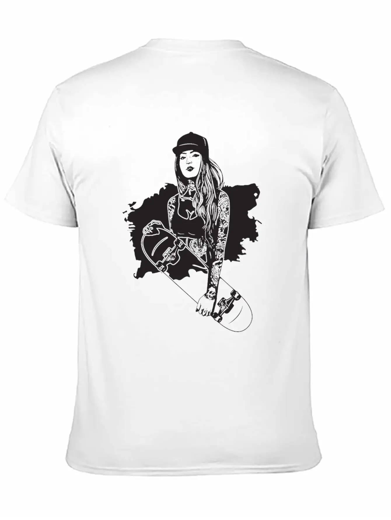 Skater Girl Skateboard Skateboarding Skateboarder Unisex Casual T-Shirt – Clean Design For Daily Comfort