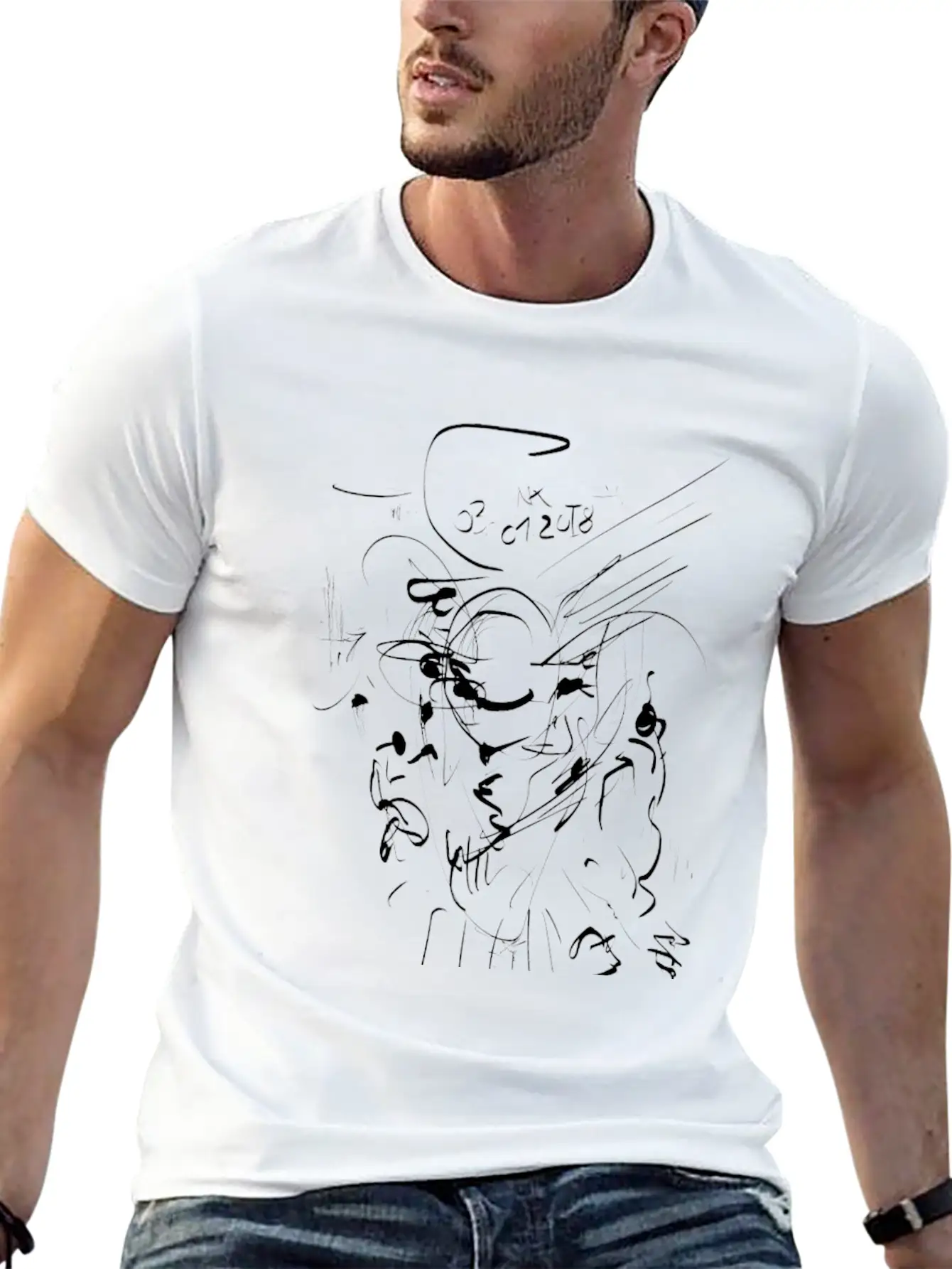 Sketch Unisex Casual T-Shirt – Clean Design For Daily Comfort