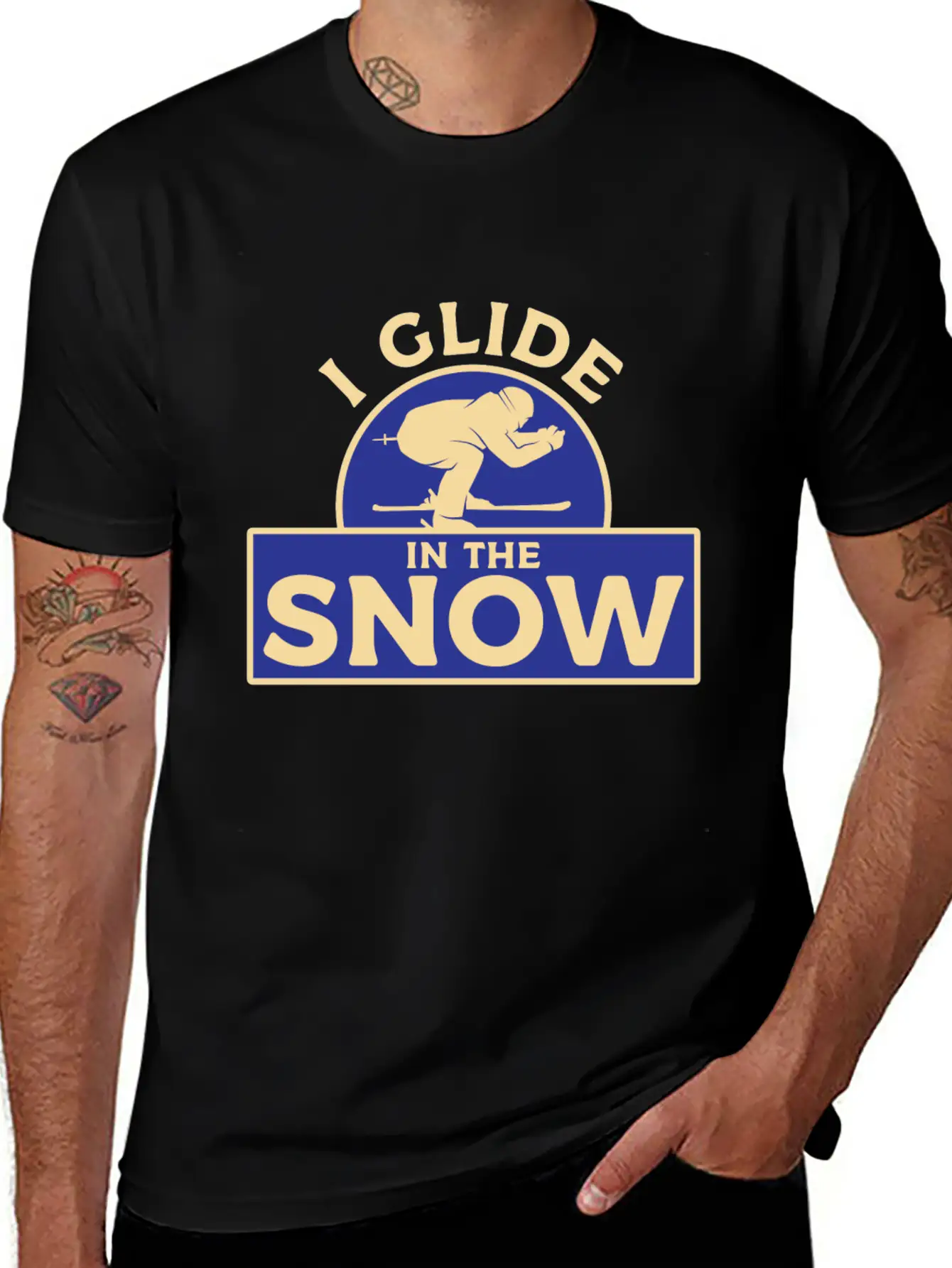 Skiing Snow Unisex Casual T-Shirt – Clean Design For Daily Comfort