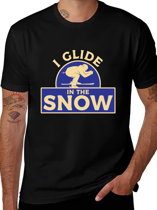 Skiing Snow Unisex Casual T-Shirt – Clean Design For Daily Comfort