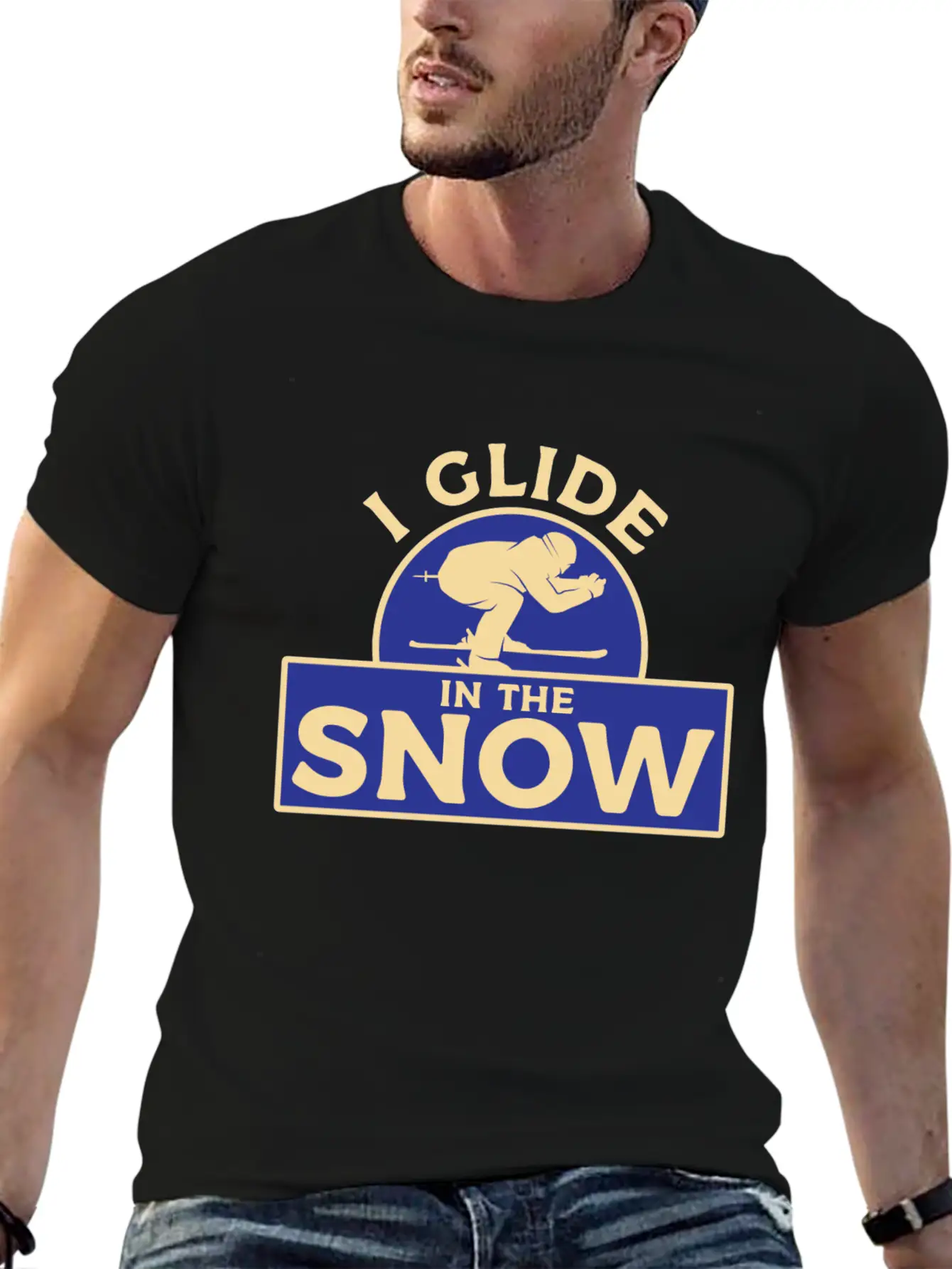 Skiing Snow Unisex Casual T-Shirt – Clean Design For Daily Comfort