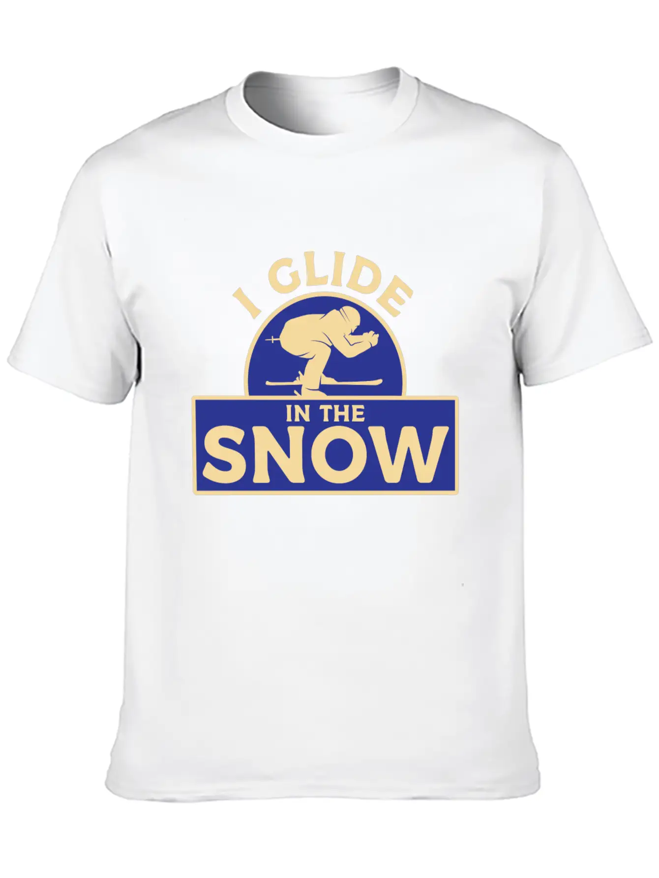 Skiing Snow Unisex Casual T-Shirt – Clean Design For Daily Comfort