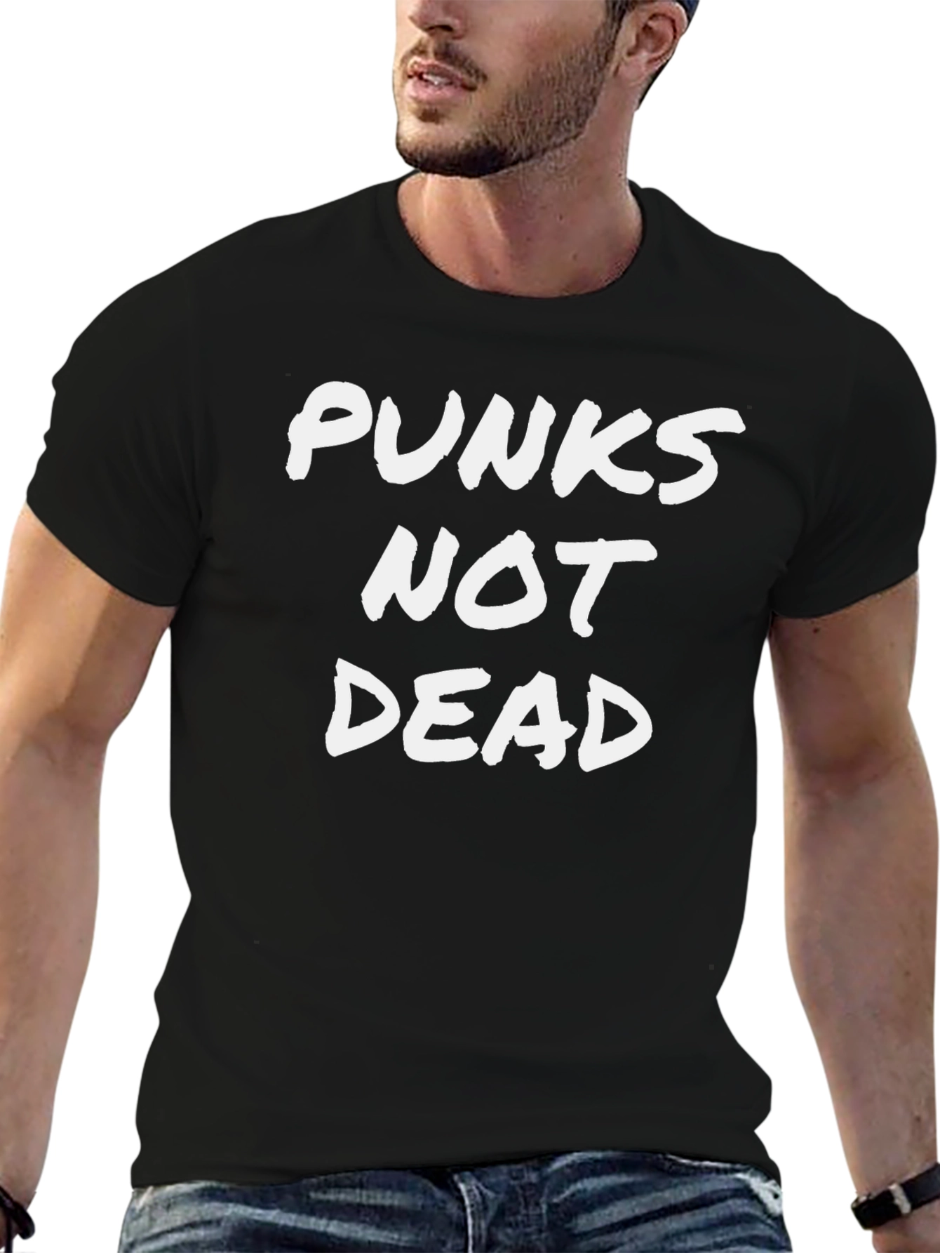 Punks Not Dead Black Graphic Tee